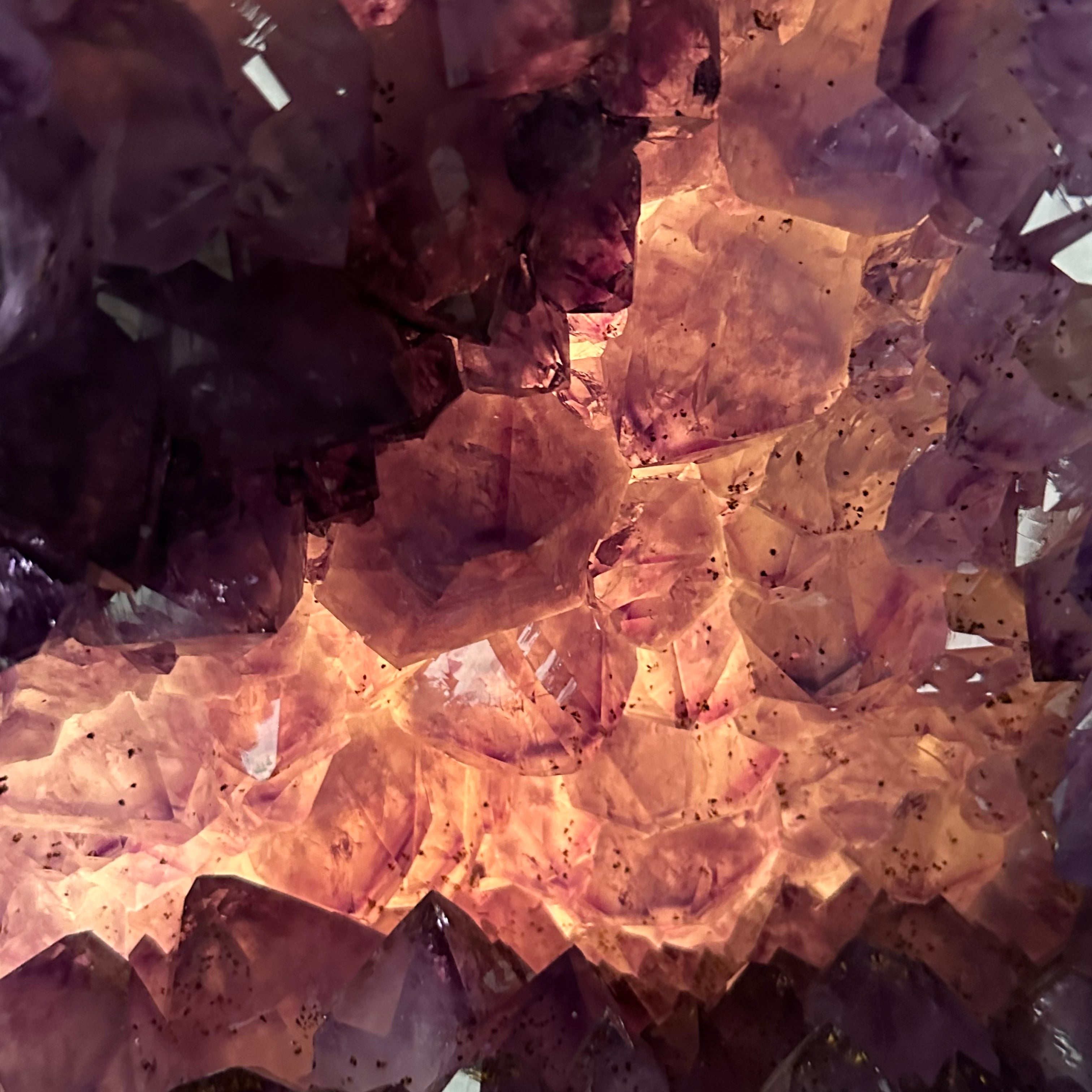 Extra Plus Quality Polished Brazilian Amethyst Cathedral, 116.9 lbs & 20.6" tall Model #5602-0011 by Brazil Gems - Brazil GemsBrazil GemsExtra Plus Quality Polished Brazilian Amethyst Cathedral, 116.9 lbs & 20.6" tall Model #5602-0011 by Brazil GemsPolished Cathedrals5602-0011