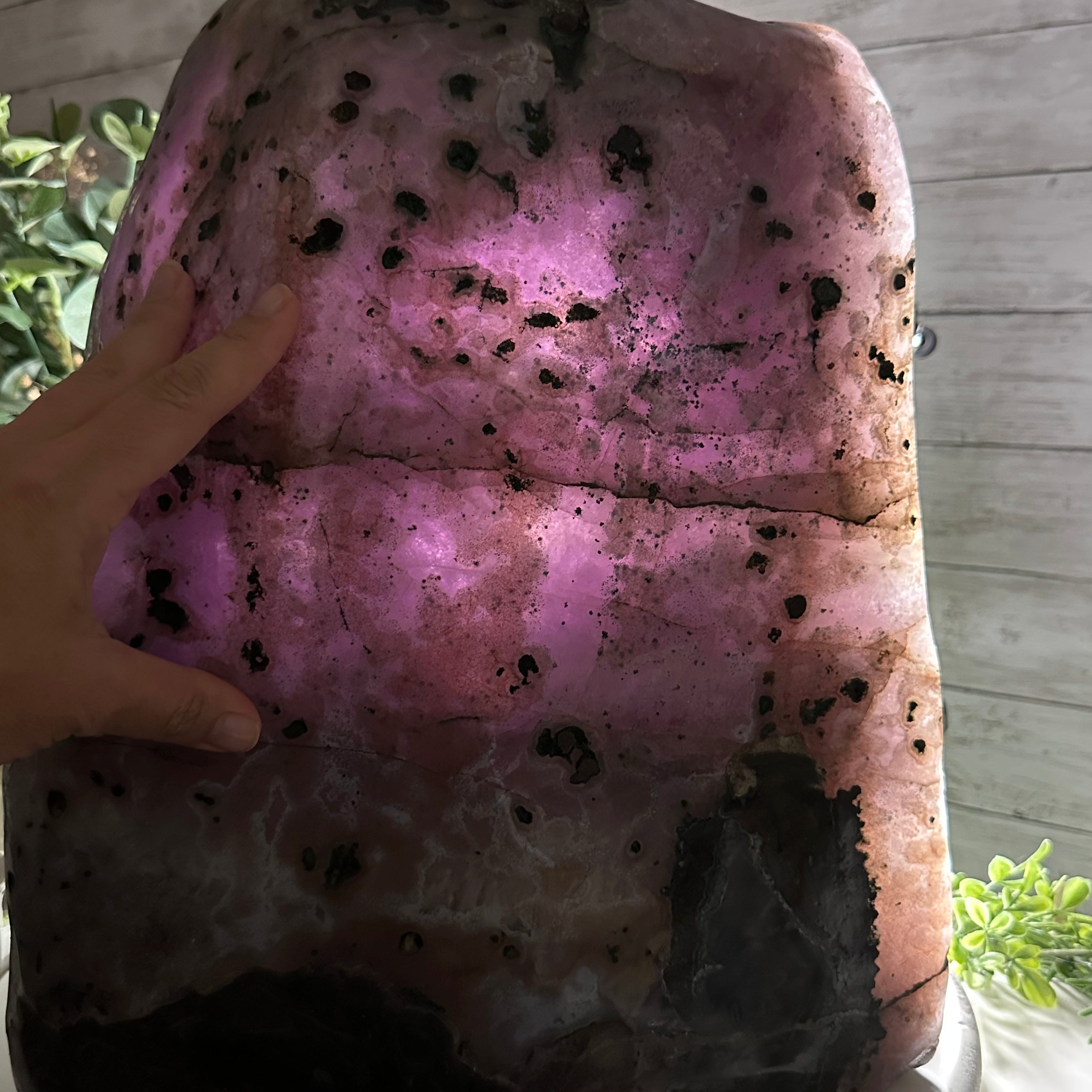 Extra Plus Quality Polished Brazilian Amethyst Cathedral, 85.4 lbs & 16.75" tall Model #5602-0044 by Brazil Gems - Brazil GemsBrazil GemsExtra Plus Quality Polished Brazilian Amethyst Cathedral, 85.4 lbs & 16.75" tall Model #5602-0044 by Brazil GemsPolished Cathedrals5602-0044