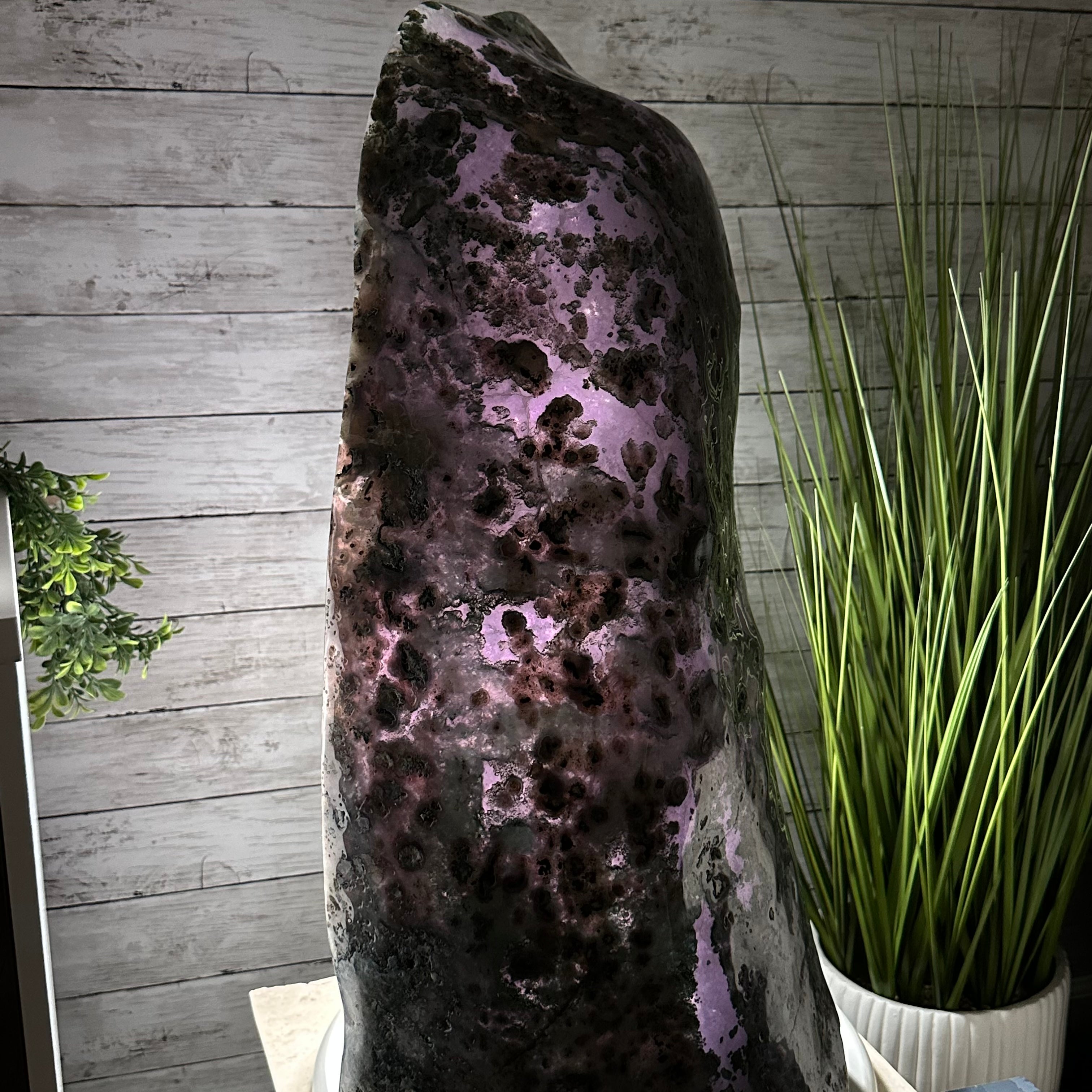 Extra Quality Polished Brazilian Amethyst Cathedral, 110.5 lbs & 26.5" tall Model #5602-0063 by Brazil Gems - Brazil GemsBrazil GemsExtra Quality Polished Brazilian Amethyst Cathedral, 110.5 lbs & 26.5" tall Model #5602-0063 by Brazil GemsPolished Cathedrals5602-0063
