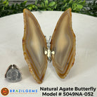 Small Natural Brazilian Agate "Butterfly Wings", ~4" Length #5049NA - Brazil GemsBrazil GemsSmall Natural Brazilian Agate "Butterfly Wings", ~4" Length #5049NAAgate Butterfly Wings5049NA-052