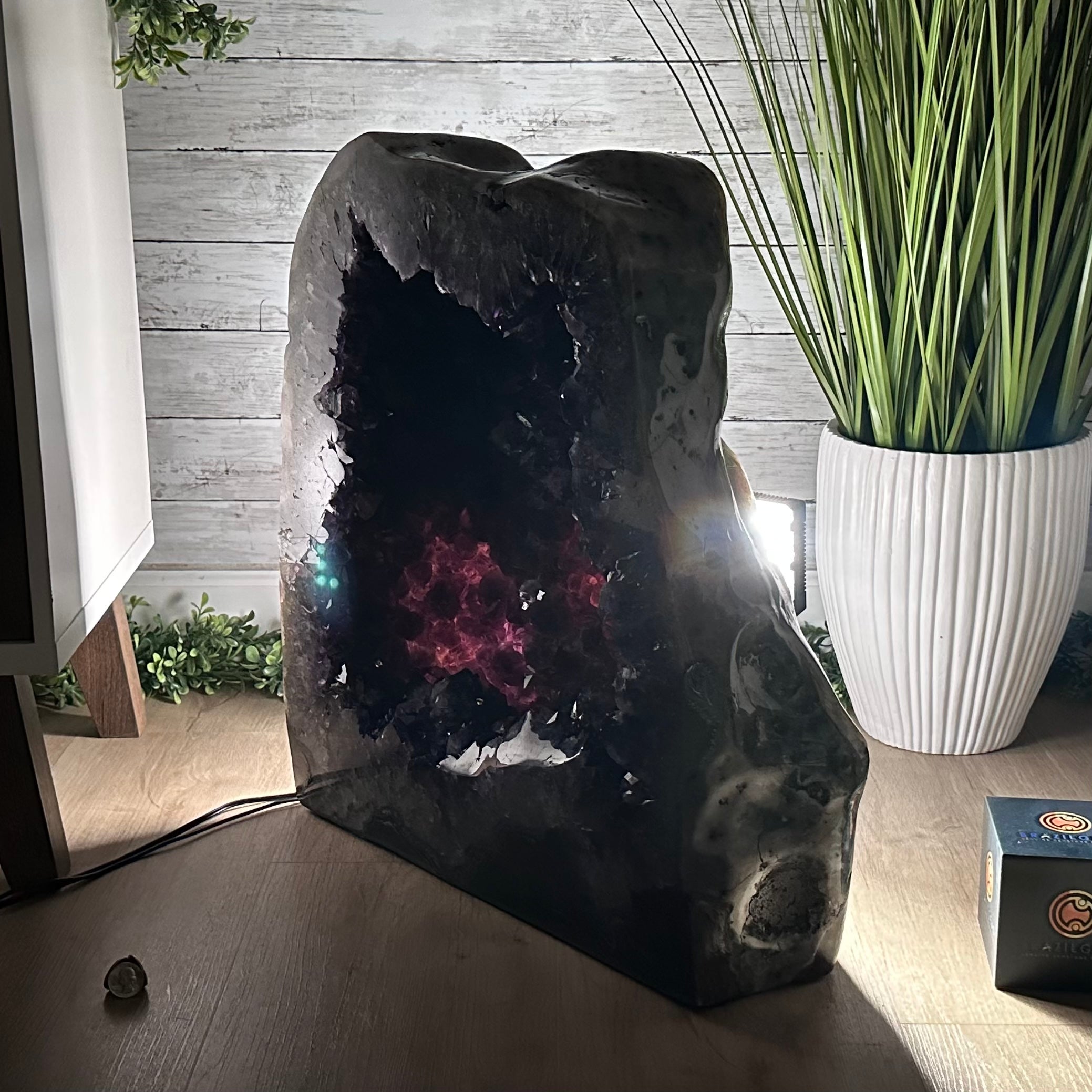 Super Quality Polished Brazilian Amethyst Cathedral, 161.6 lbs & 21.25" tall Model #5602-0072 by Brazil Gems - Brazil GemsBrazil GemsSuper Quality Polished Brazilian Amethyst Cathedral, 161.6 lbs & 21.25" tall Model #5602-0072 by Brazil GemsPolished Cathedrals5602-0072