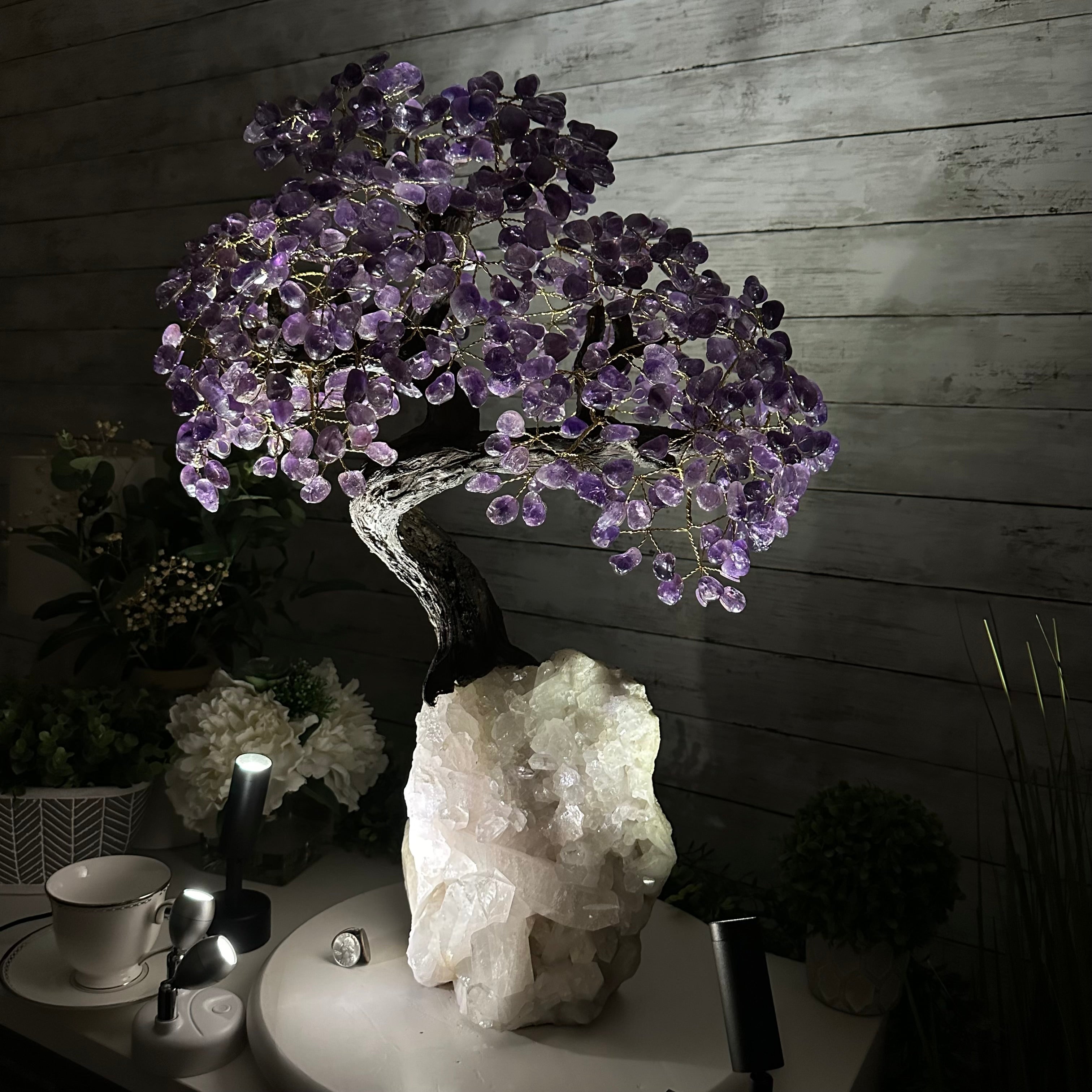 25" Tall Special Amethyst Gemstone Tree w/ Amethyst base, 600 Gems #5459AMMQ-001 - Brazil GemsBrazil Gems25" Tall Special Amethyst Gemstone Tree w/ Amethyst base, 600 Gems #5459AMMQ-001Gemstone Trees5459AMMQ-001