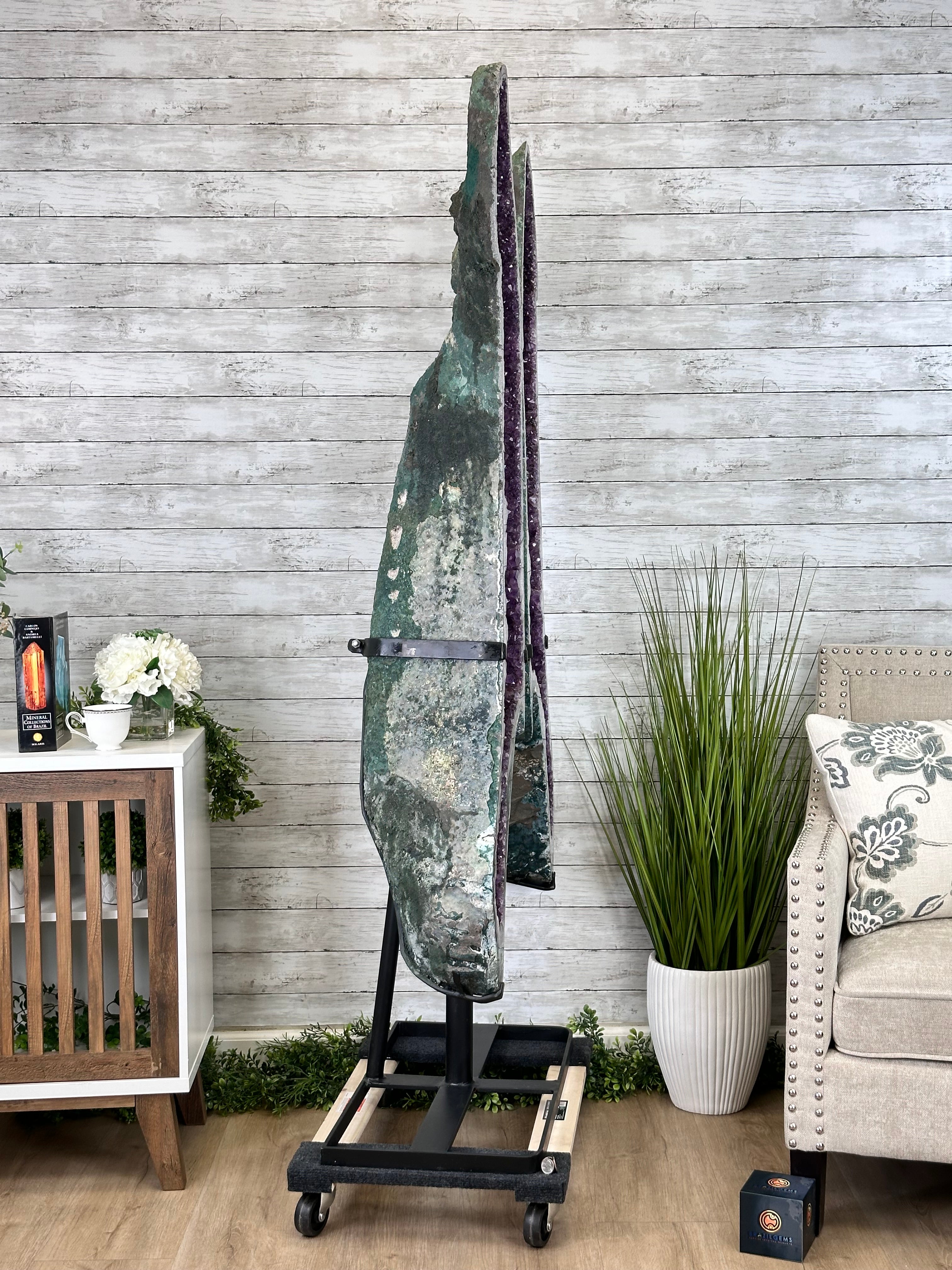Extra Plus Quality Amethyst Butterfly Wings 311 lbs & 72" Tall #5493-0045 - Brazil GemsBrazil GemsExtra Plus Quality Amethyst Butterfly Wings 311 lbs & 72" Tall #5493-0045Amethyst Butterfly Wings5493-0045