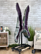 Extra Plus Quality Amethyst Butterfly Wings 311 lbs & 72" Tall #5493-0045 - Brazil GemsBrazil GemsExtra Plus Quality Amethyst Butterfly Wings 311 lbs & 72" Tall #5493-0045Amethyst Butterfly Wings5493-0045