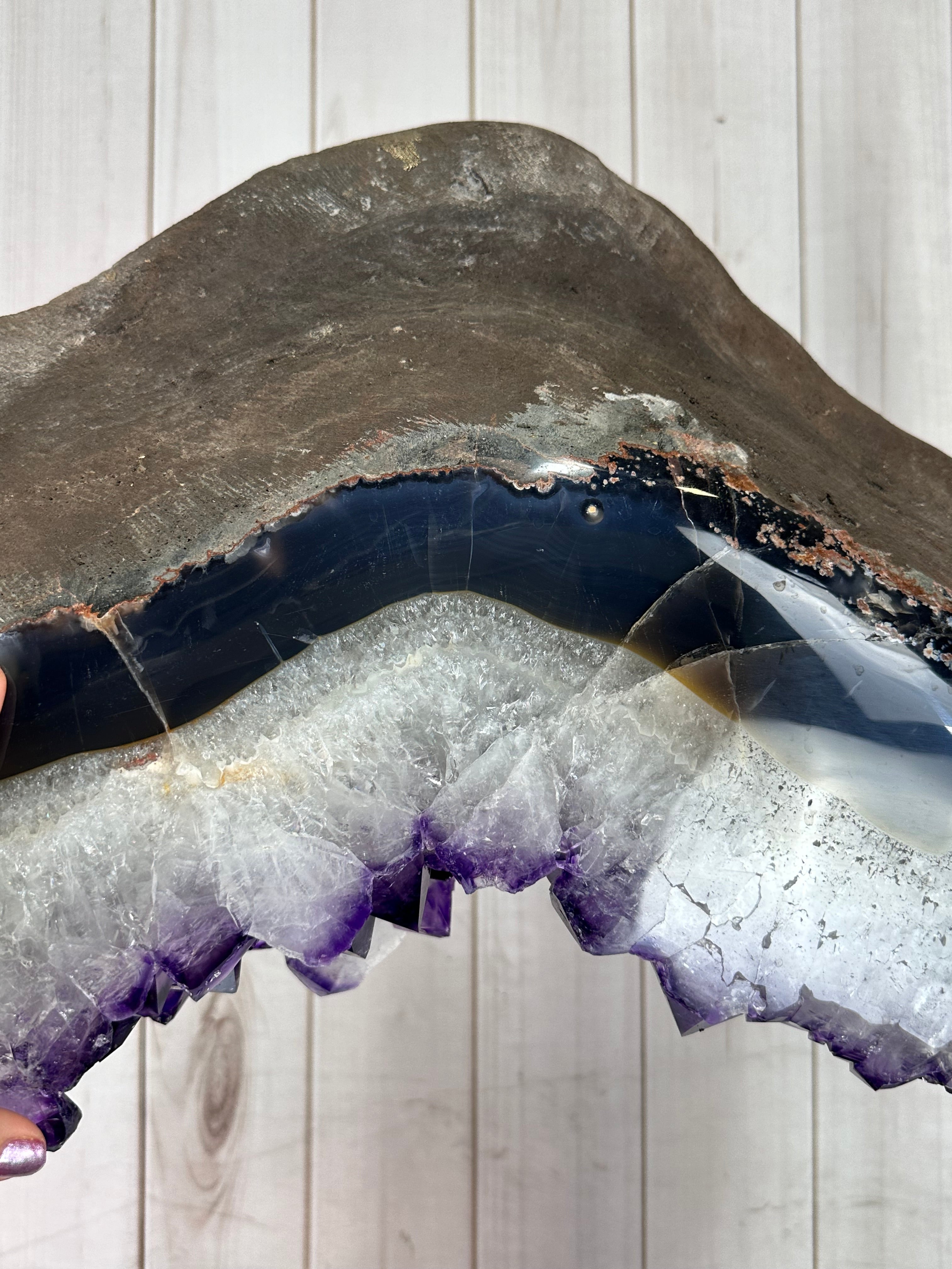 Large Super Quality Amethyst Portal, Rotating Stand, 381 lbs & 83" Tall #5604-0131 - Brazil GemsBrazil GemsLarge Super Quality Amethyst Portal, Rotating Stand, 381 lbs & 83" Tall #5604-0131Portals on Rotating Bases5604-0131