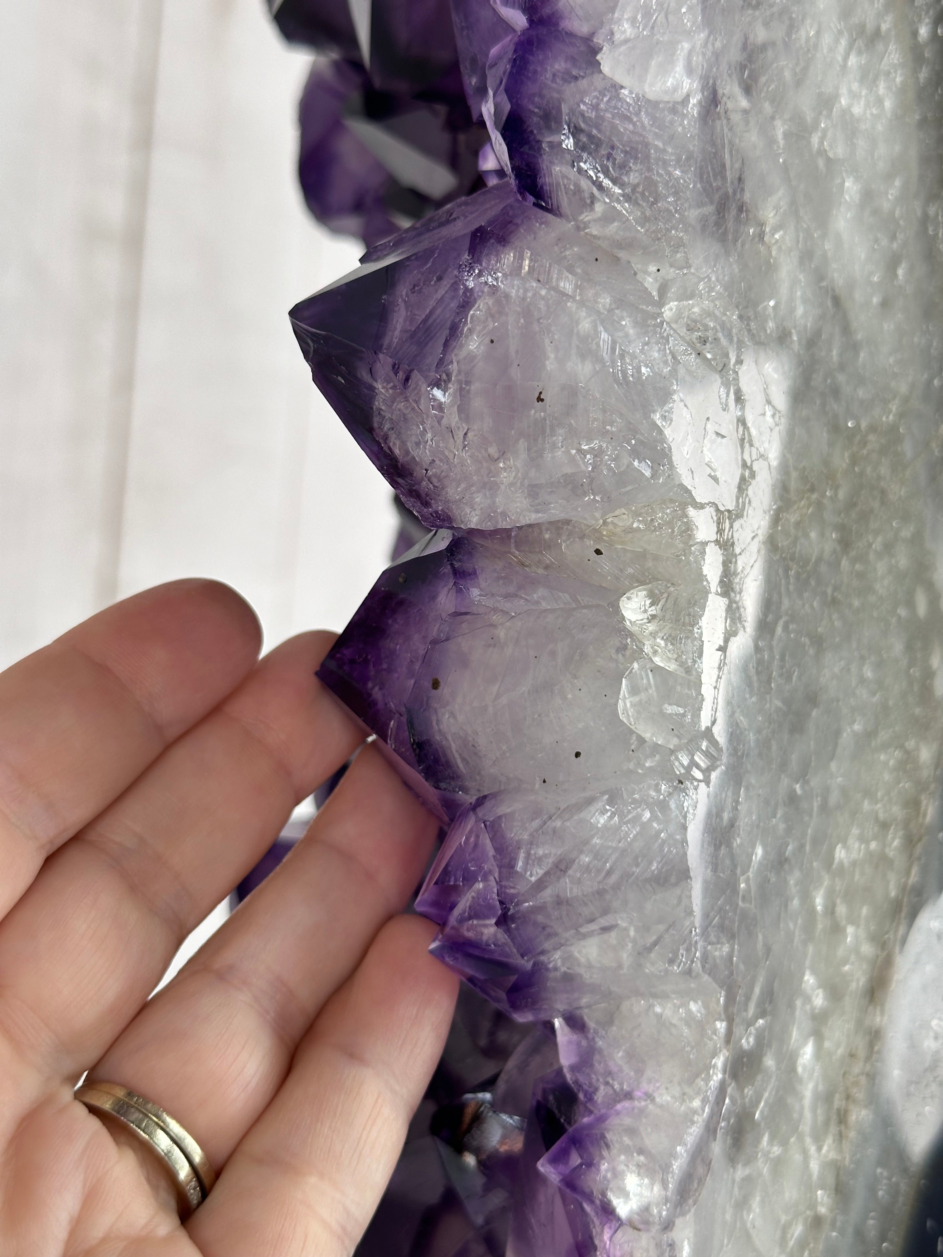 Large Super Quality Amethyst Portal, Rotating Stand, 381 lbs & 83" Tall #5604-0131 - Brazil GemsBrazil GemsLarge Super Quality Amethyst Portal, Rotating Stand, 381 lbs & 83" Tall #5604-0131Portals on Rotating Bases5604-0131