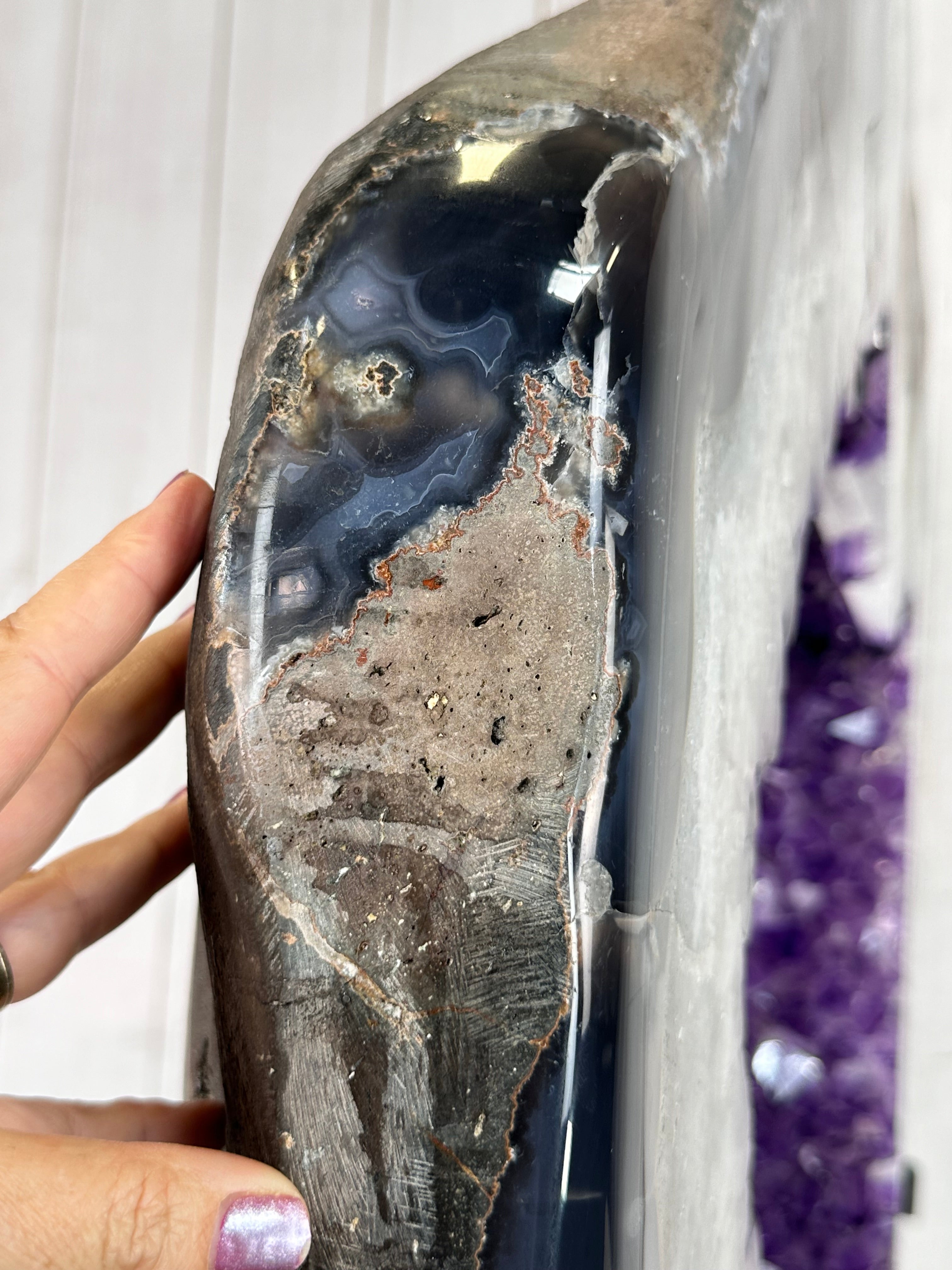 Large Super Quality Amethyst Portal, Rotating Stand, 381 lbs & 83" Tall #5604-0131 - Brazil GemsBrazil GemsLarge Super Quality Amethyst Portal, Rotating Stand, 381 lbs & 83" Tall #5604-0131Portals on Rotating Bases5604-0131