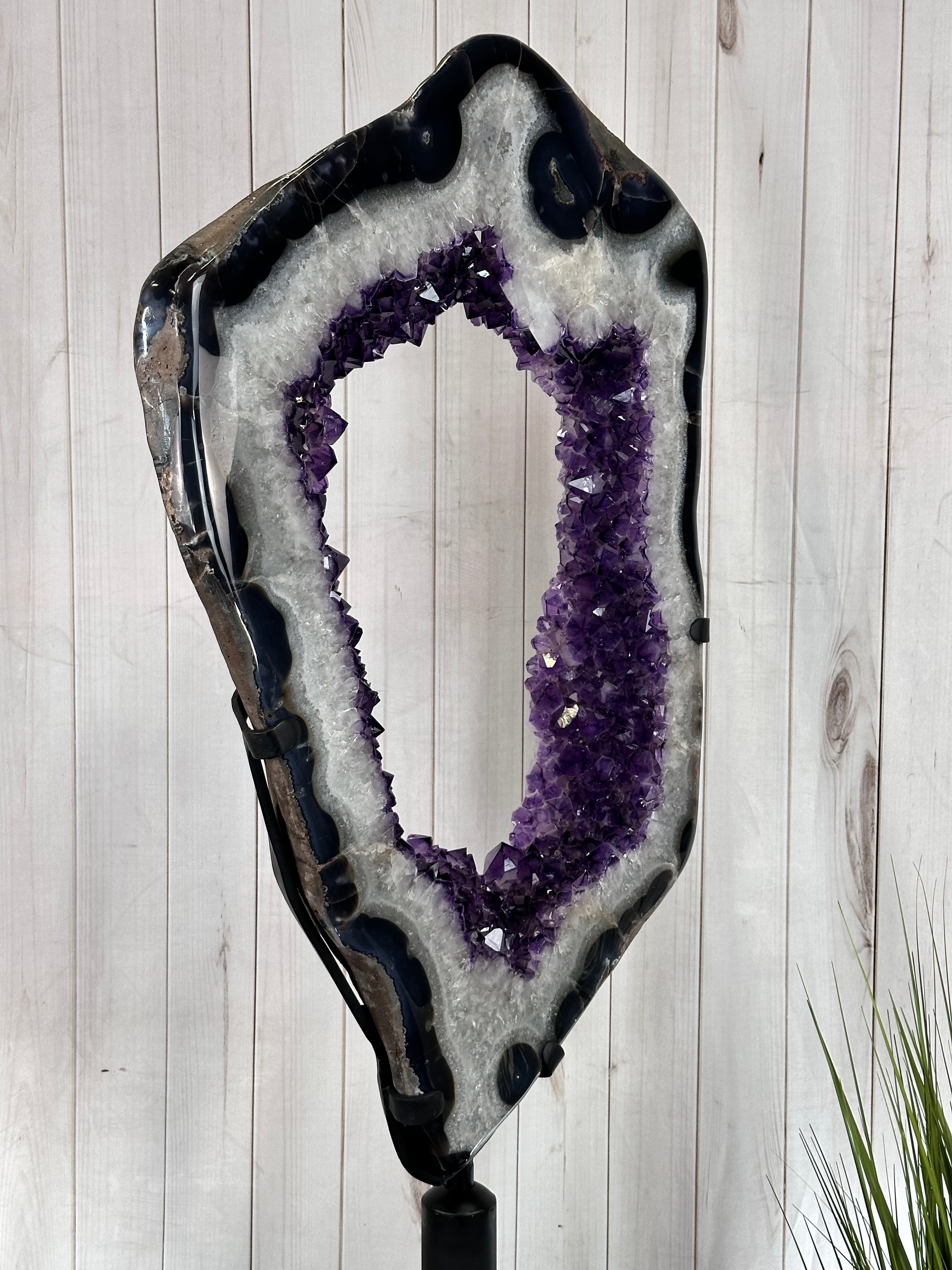 Large Super Quality Amethyst Portal, Rotating Stand, 381 lbs & 83" Tall #5604-0131 - Brazil GemsBrazil GemsLarge Super Quality Amethyst Portal, Rotating Stand, 381 lbs & 83" Tall #5604-0131Portals on Rotating Bases5604-0131