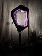 Large Super Quality Amethyst Portal, Rotating Stand, 381 lbs & 83" Tall #5604-0131 - Brazil GemsBrazil GemsLarge Super Quality Amethyst Portal, Rotating Stand, 381 lbs & 83" Tall #5604-0131Portals on Rotating Bases5604-0131