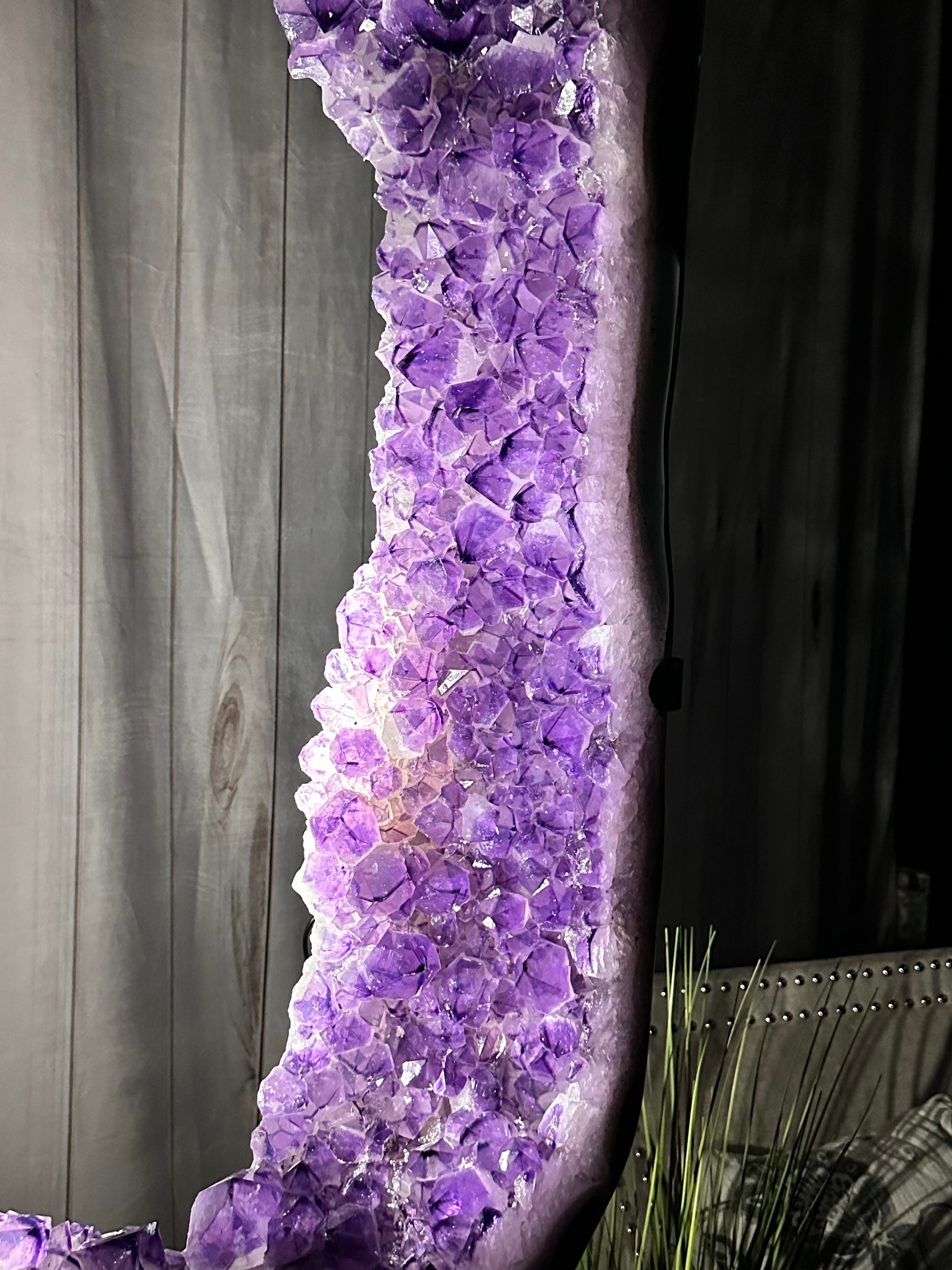 Large Super Quality Amethyst Portal, Rotating Stand, 381 lbs & 83" Tall #5604-0131 - Brazil GemsBrazil GemsLarge Super Quality Amethyst Portal, Rotating Stand, 381 lbs & 83" Tall #5604-0131Portals on Rotating Bases5604-0131