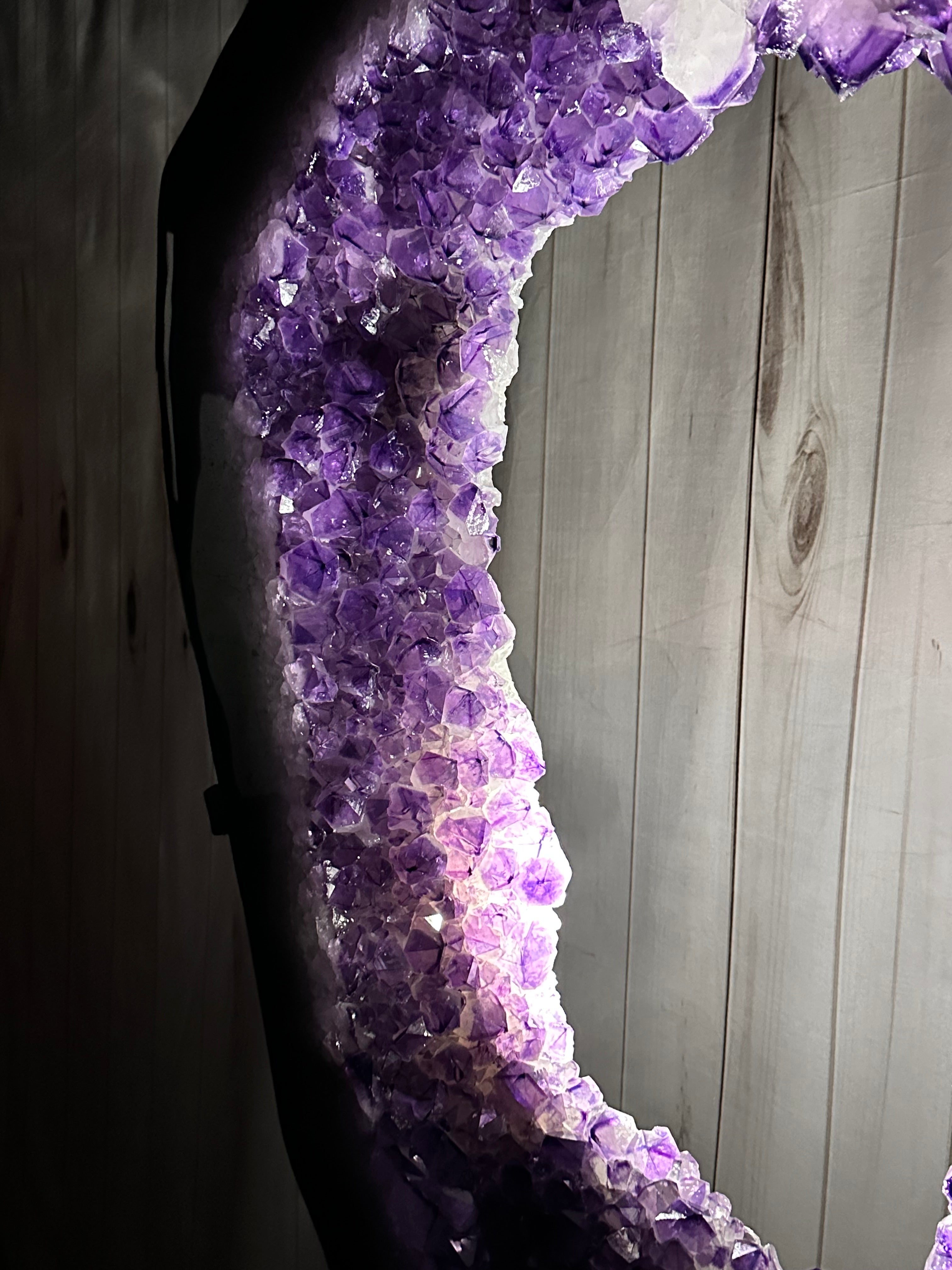Large Super Quality Amethyst Portal, Rotating Stand, 381 lbs & 83" Tall #5604-0131 - Brazil GemsBrazil GemsLarge Super Quality Amethyst Portal, Rotating Stand, 381 lbs & 83" Tall #5604-0131Portals on Rotating Bases5604-0131