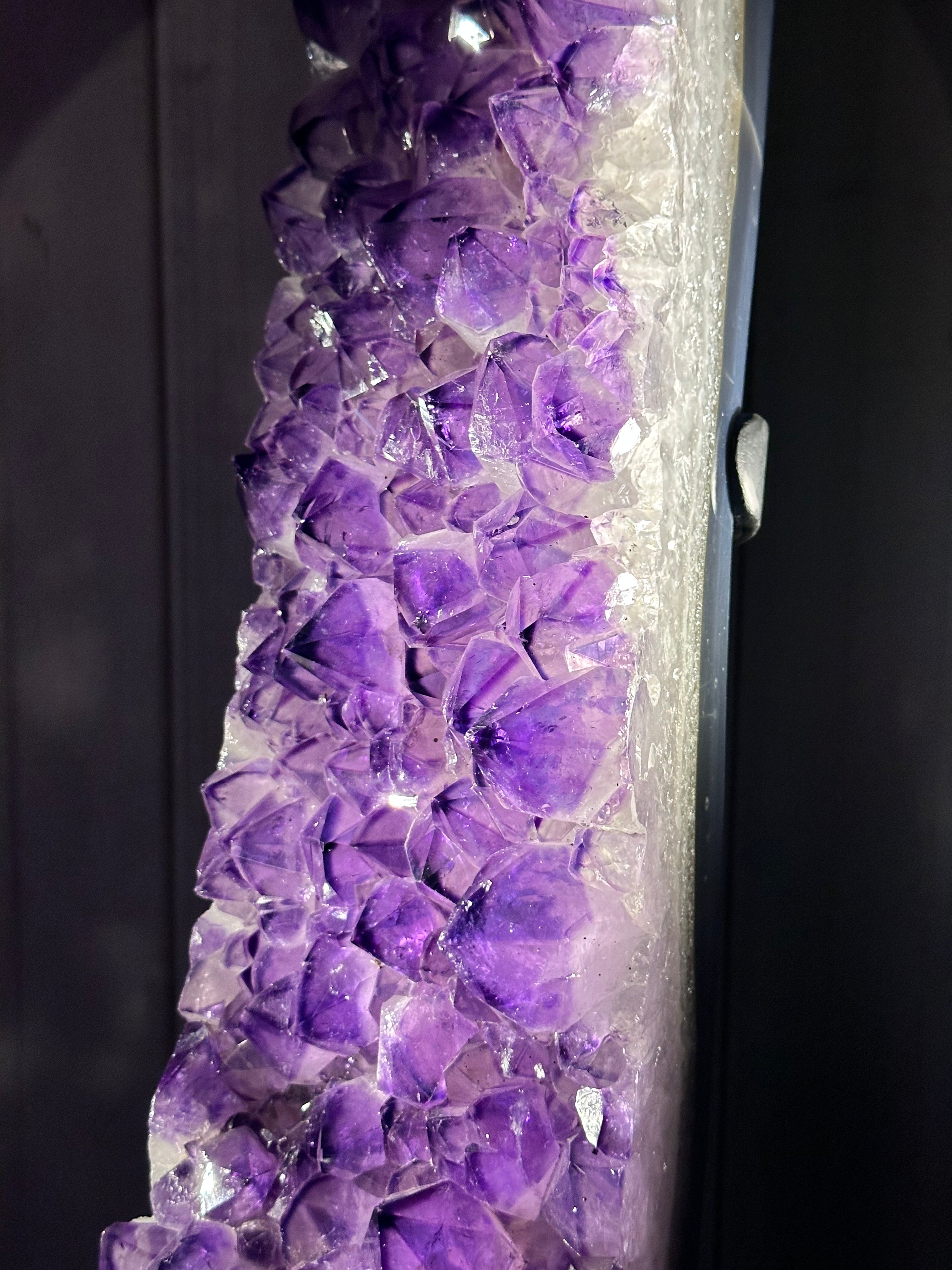 Large Super Quality Amethyst Portal, Rotating Stand, 381 lbs & 83" Tall #5604-0131 - Brazil GemsBrazil GemsLarge Super Quality Amethyst Portal, Rotating Stand, 381 lbs & 83" Tall #5604-0131Portals on Rotating Bases5604-0131