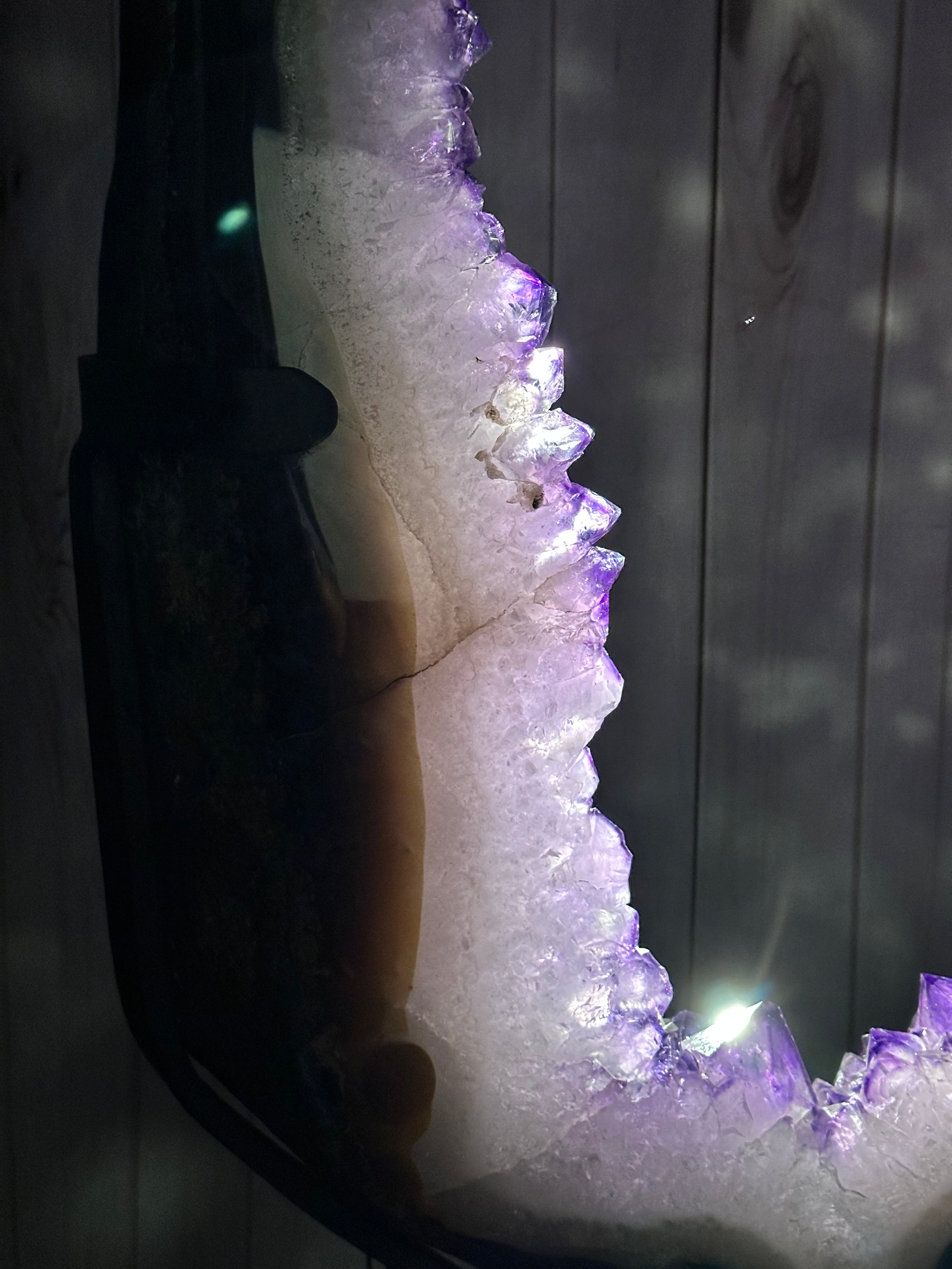 Large Super Quality Amethyst Portal, Rotating Stand, 381 lbs & 83" Tall #5604-0131 - Brazil GemsBrazil GemsLarge Super Quality Amethyst Portal, Rotating Stand, 381 lbs & 83" Tall #5604-0131Portals on Rotating Bases5604-0131