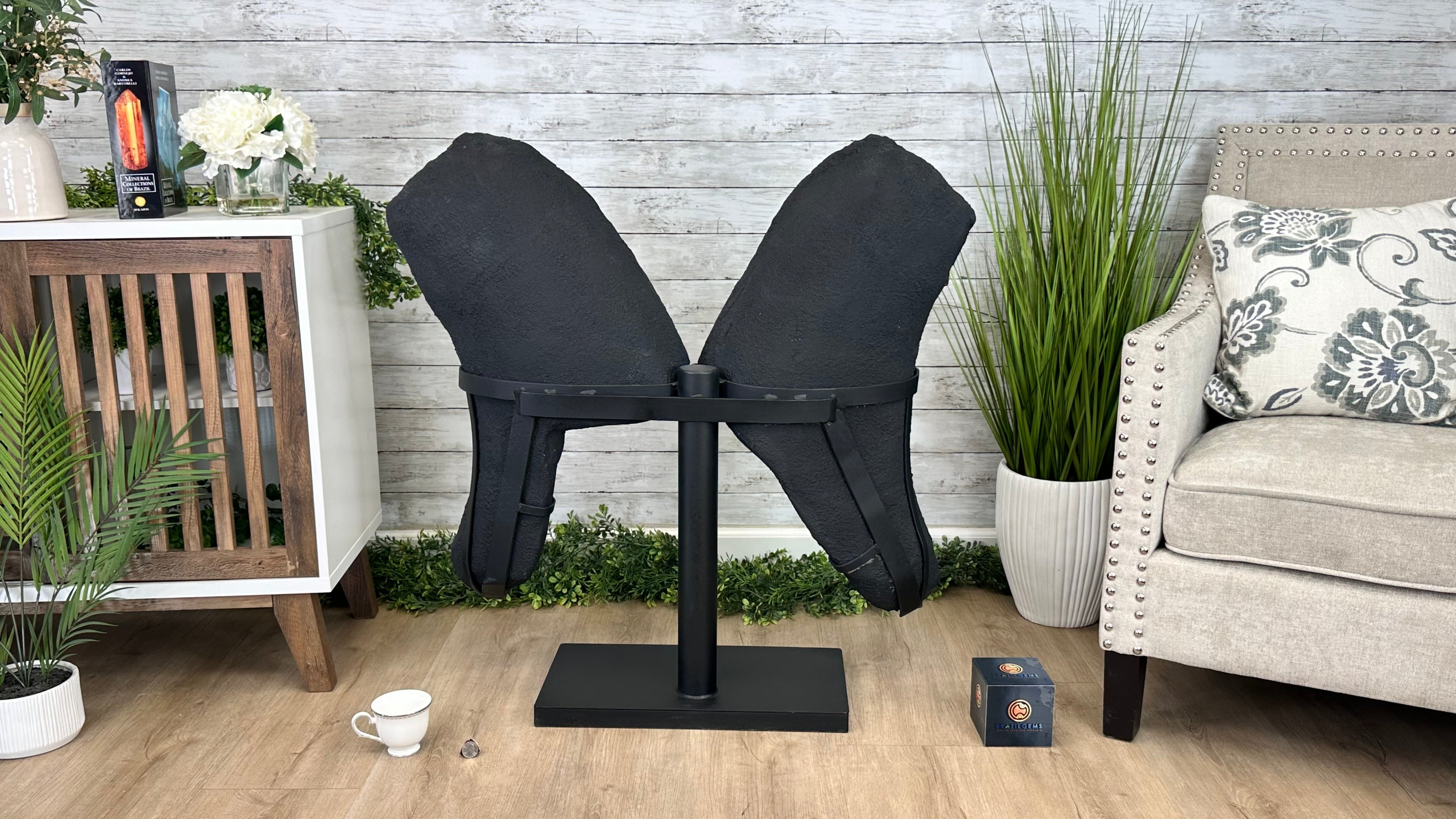 Extra Plus Quality Amethyst Wings on a Metal Stand, 178 lbs, 36" Tall #5493-0040 - Brazil GemsBrazil GemsExtra Plus Quality Amethyst Wings on a Metal Stand, 178 lbs, 36" Tall #5493-0040Amethyst Butterfly Wings5493-0040