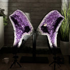 Extra Plus Quality Amethyst Wings on a Metal Stand, 178 lbs, 36" Tall #5493-0040 - Brazil GemsBrazil GemsExtra Plus Quality Amethyst Wings on a Metal Stand, 178 lbs, 36" Tall #5493-0040Amethyst Butterfly Wings5493-0040