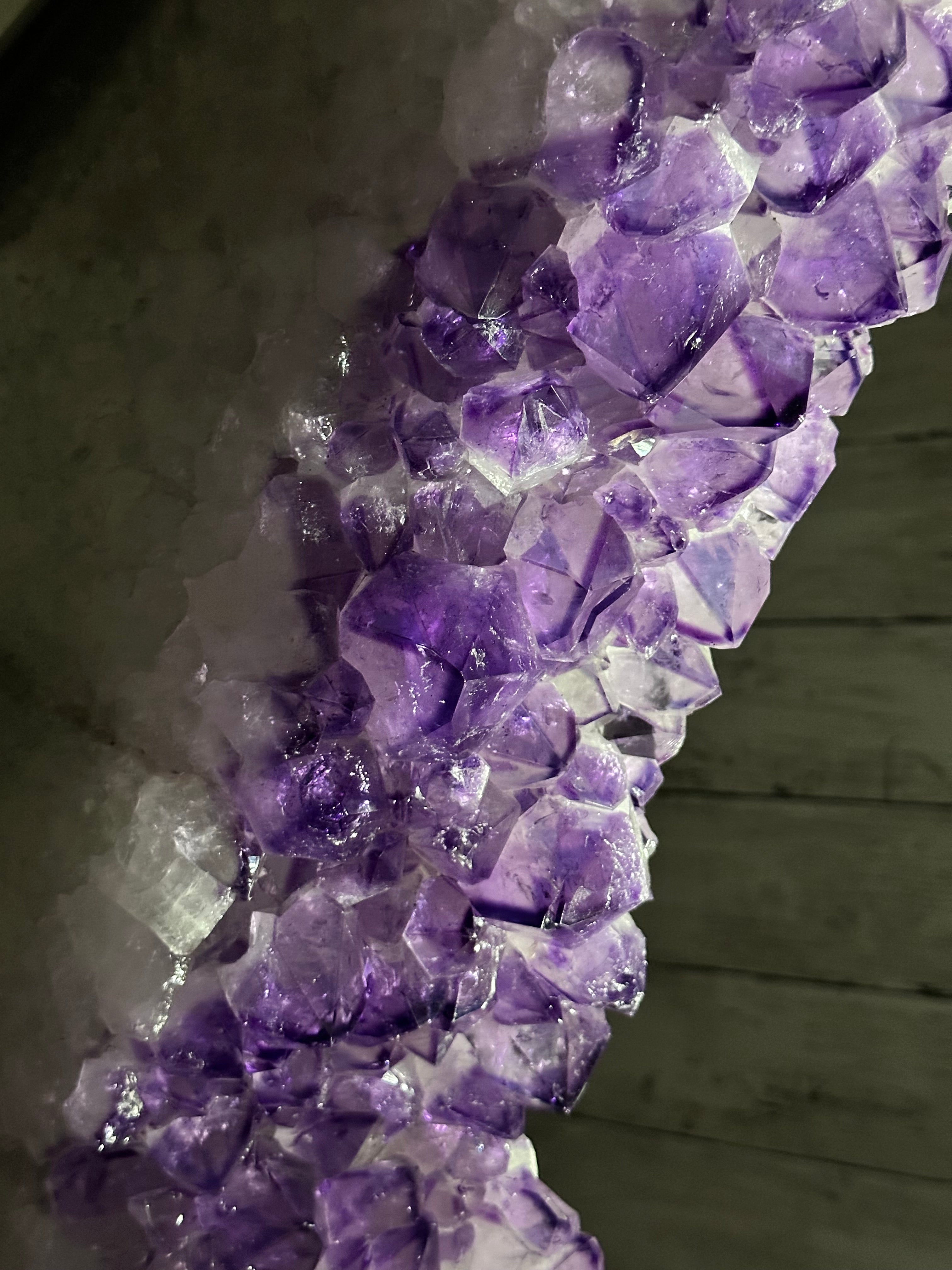 Super Quality Amethyst Portal, Rotating Stand, 185 lbs & 71" tall #5604-0130 - Brazil GemsBrazil GemsSuper Quality Amethyst Portal, Rotating Stand, 185 lbs & 71" tall #5604-0130Portals on Rotating Bases5604-0130