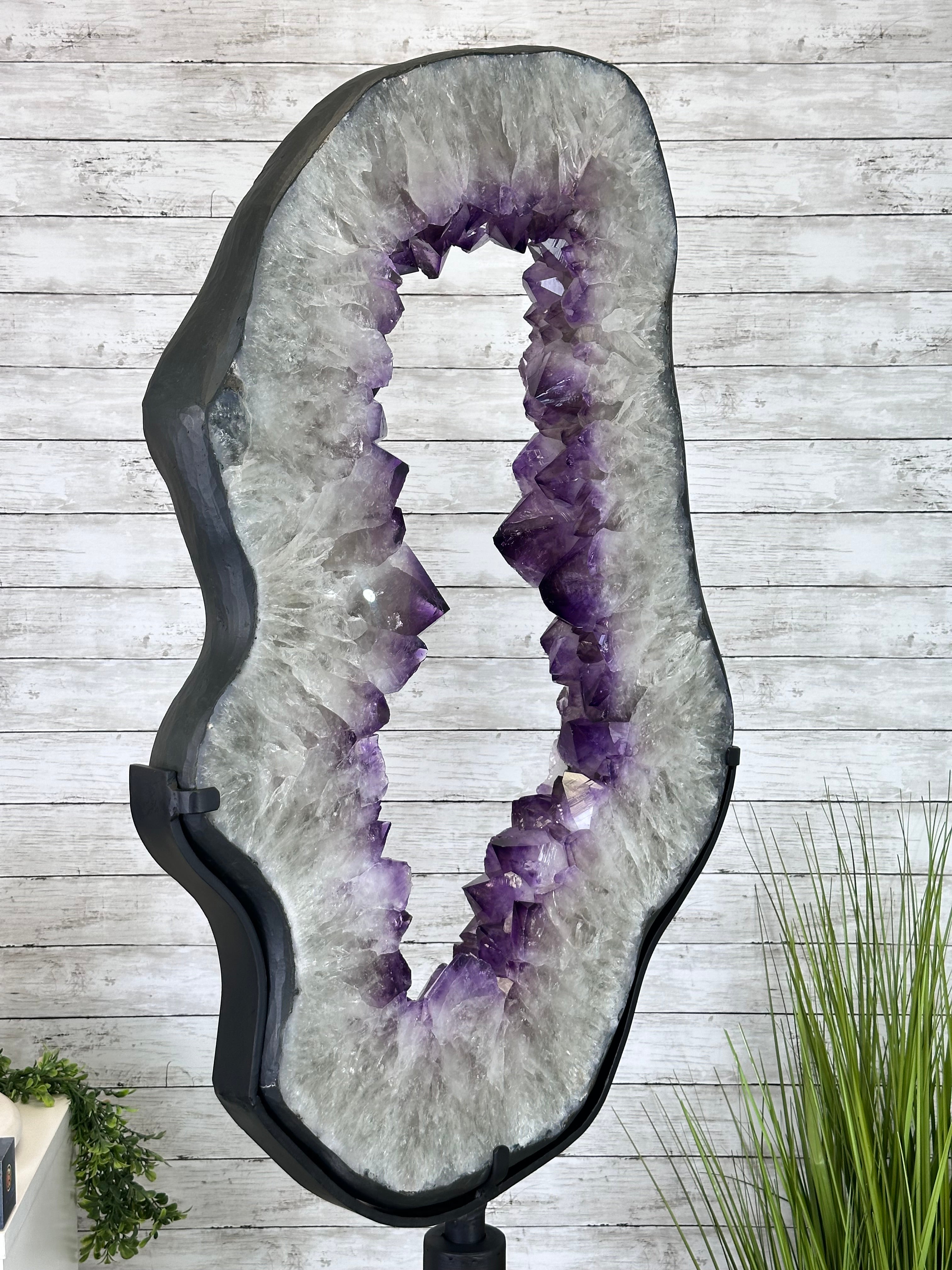 Super Quality Amethyst Portal, Rotating Stand, 170 lbs & 73" Tall #5604-0132 - Brazil GemsBrazil GemsSuper Quality Amethyst Portal, Rotating Stand, 170 lbs & 73" Tall #5604-0132Portals on Rotating Bases5604-0132