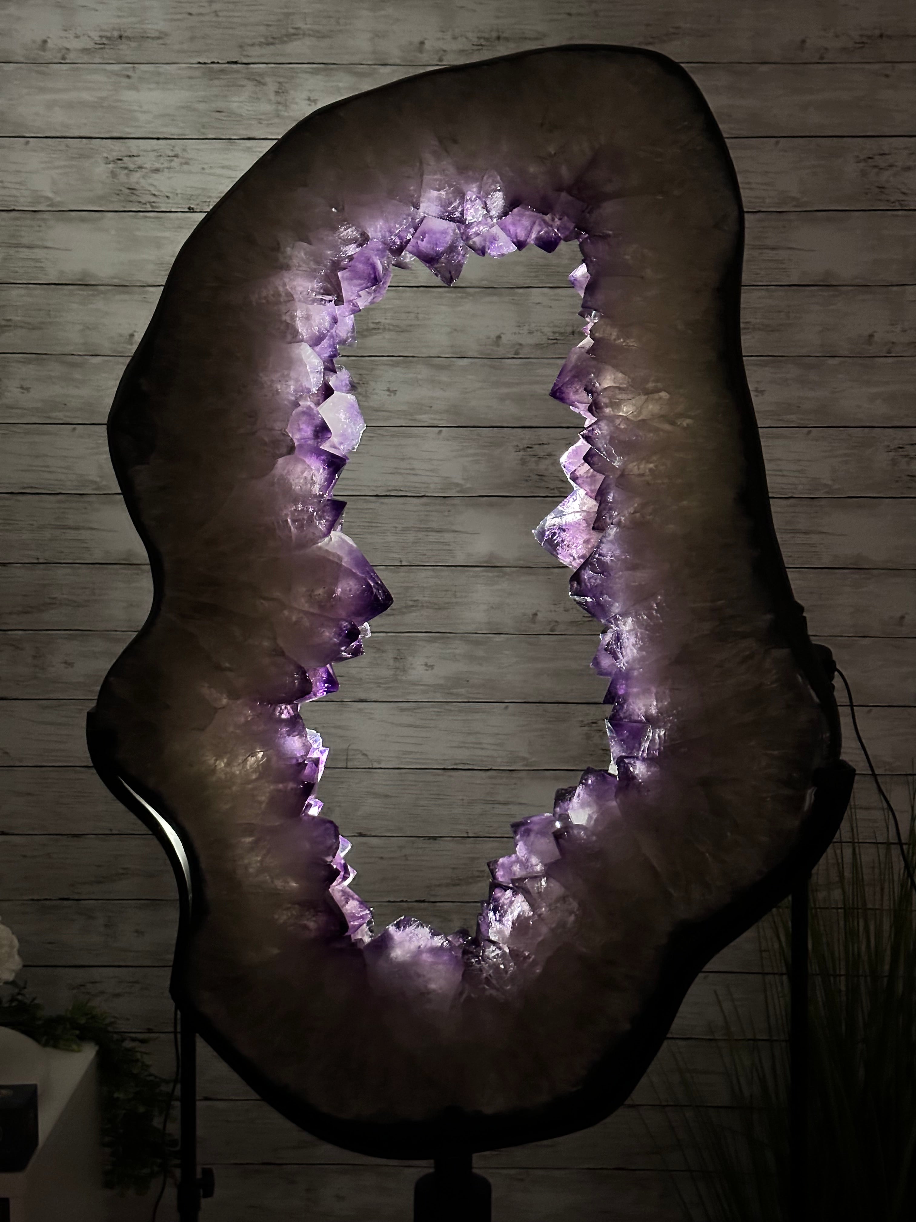 Super Quality Amethyst Portal, Rotating Stand, 170 lbs & 73" Tall #5604-0132 - Brazil GemsBrazil GemsSuper Quality Amethyst Portal, Rotating Stand, 170 lbs & 73" Tall #5604-0132Portals on Rotating Bases5604-0132