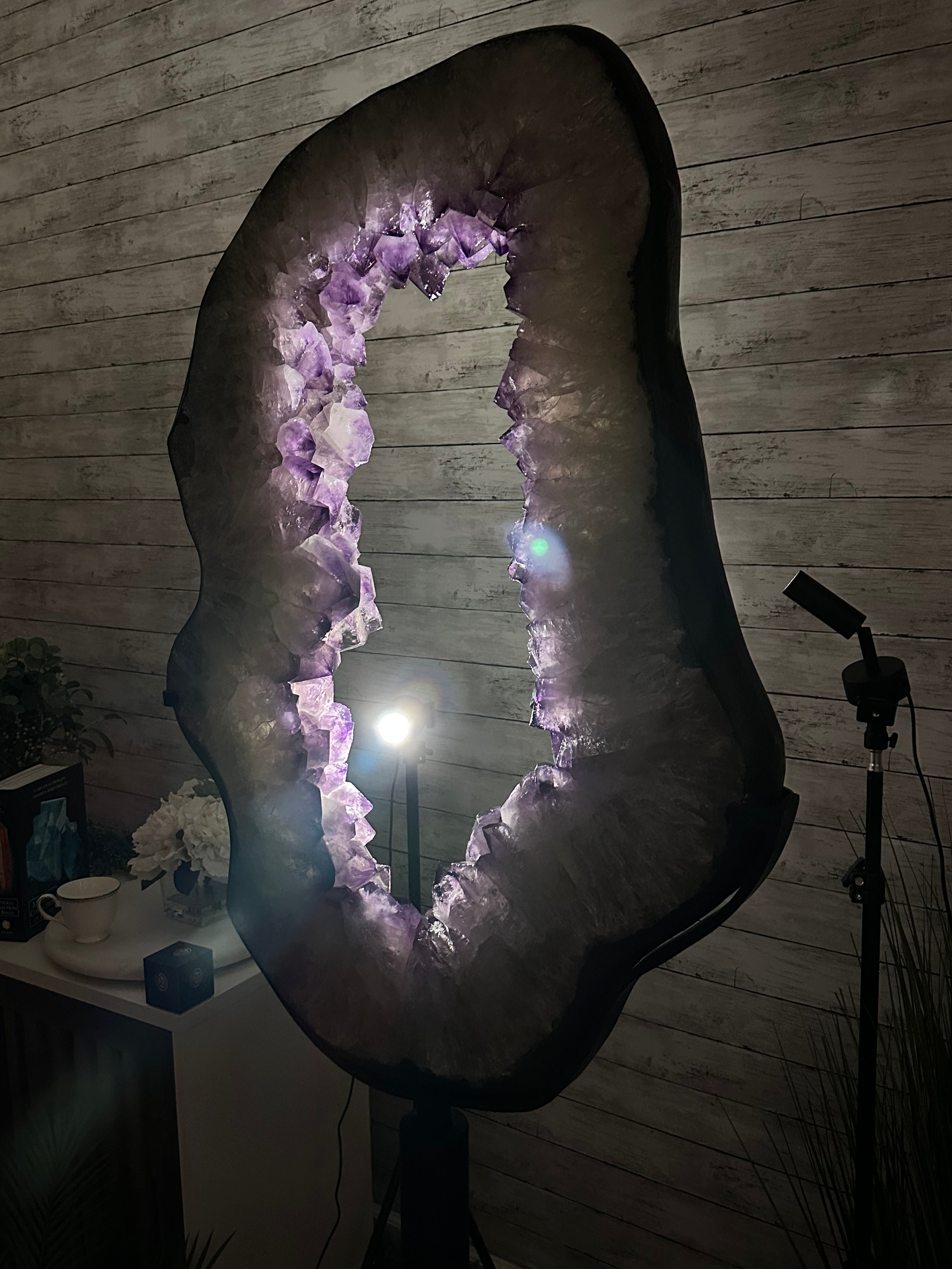 Super Quality Amethyst Portal, Rotating Stand, 170 lbs & 73" Tall #5604-0132 - Brazil GemsBrazil GemsSuper Quality Amethyst Portal, Rotating Stand, 170 lbs & 73" Tall #5604-0132Portals on Rotating Bases5604-0132