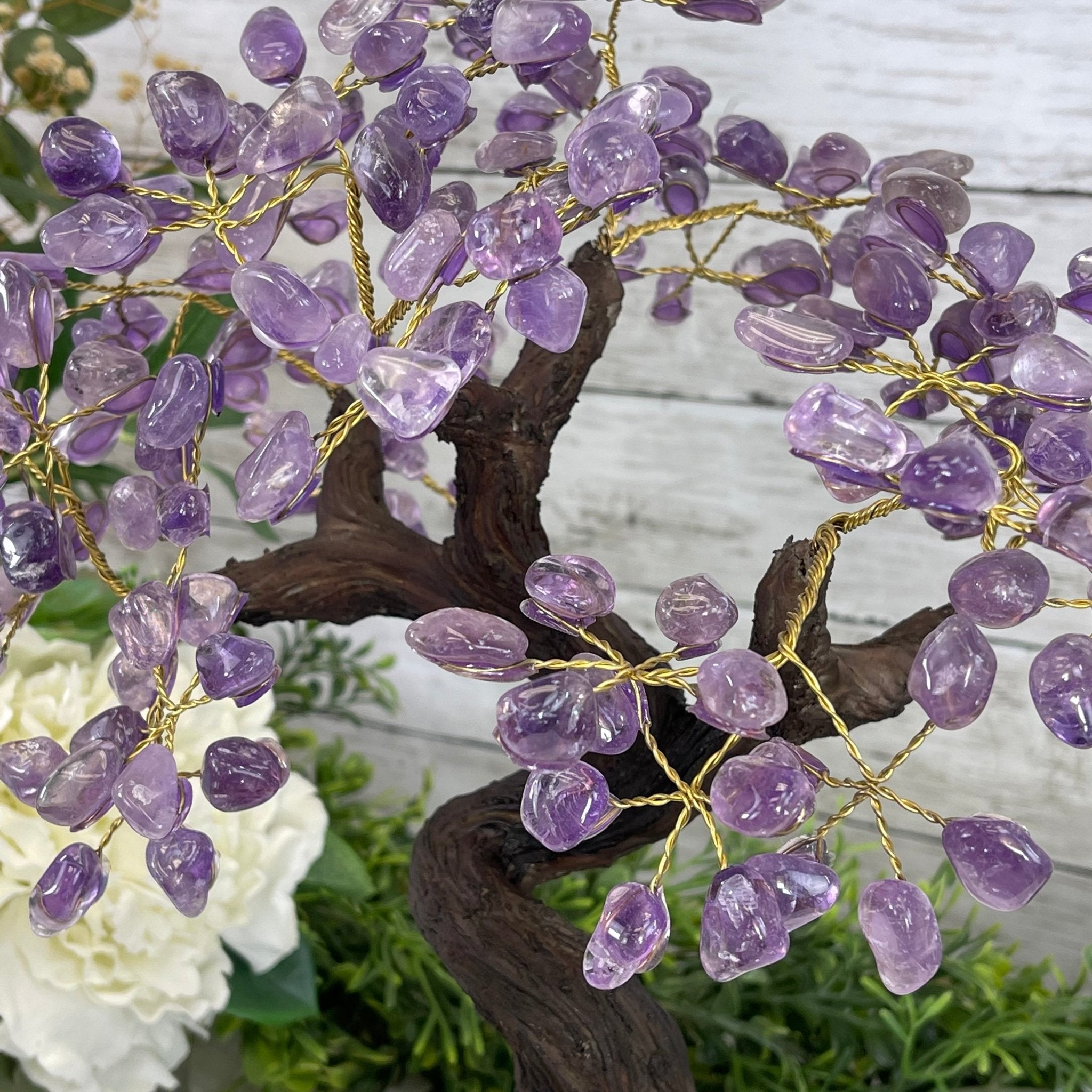 Amethyst 14" Tall Handmade Gemstone Tree on a Crystal base, 180 Gems #5404AMTH - Brazil GemsBrazil GemsAmethyst 14" Tall Handmade Gemstone Tree on a Crystal base, 180 Gems #5404AMTHGemstone Trees5404AMTH