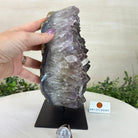 Amethyst Cluster on a Metal Base, 11.6 lbs & 8.8" Tall #5491D - 0234 - Brazil GemsBrazil GemsAmethyst Cluster on a Metal Base, 11.6 lbs & 8.8" Tall #5491D - 0234Clusters on Fixed Bases5491D - 0234