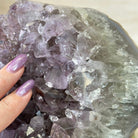 Amethyst Cluster on a Metal Base, 11.6 lbs & 8.8" Tall #5491D - 0234 - Brazil GemsBrazil GemsAmethyst Cluster on a Metal Base, 11.6 lbs & 8.8" Tall #5491D - 0234Clusters on Fixed Bases5491D - 0234