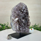 Amethyst Cluster on a Metal Base, 11.6 lbs & 8.8" Tall #5491D - 0234 - Brazil GemsBrazil GemsAmethyst Cluster on a Metal Base, 11.6 lbs & 8.8" Tall #5491D - 0234Clusters on Fixed Bases5491D - 0234