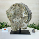 Amethyst Cluster on a Metal Base, 11.6 lbs & 8.8" Tall #5491D - 0234 - Brazil GemsBrazil GemsAmethyst Cluster on a Metal Base, 11.6 lbs & 8.8" Tall #5491D - 0234Clusters on Fixed Bases5491D - 0234