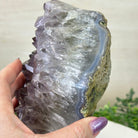 Amethyst Cluster on a Metal Base, 11.6 lbs & 8.8" Tall #5491D - 0234 - Brazil GemsBrazil GemsAmethyst Cluster on a Metal Base, 11.6 lbs & 8.8" Tall #5491D - 0234Clusters on Fixed Bases5491D - 0234