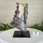 Amethyst Cluster on a Metal Base, 13 lbs & 9.9" Tall #5491 - 0215 - Brazil GemsBrazil GemsAmethyst Cluster on a Metal Base, 13 lbs & 9.9" Tall #5491 - 0215Clusters on Fixed Bases5491 - 0215