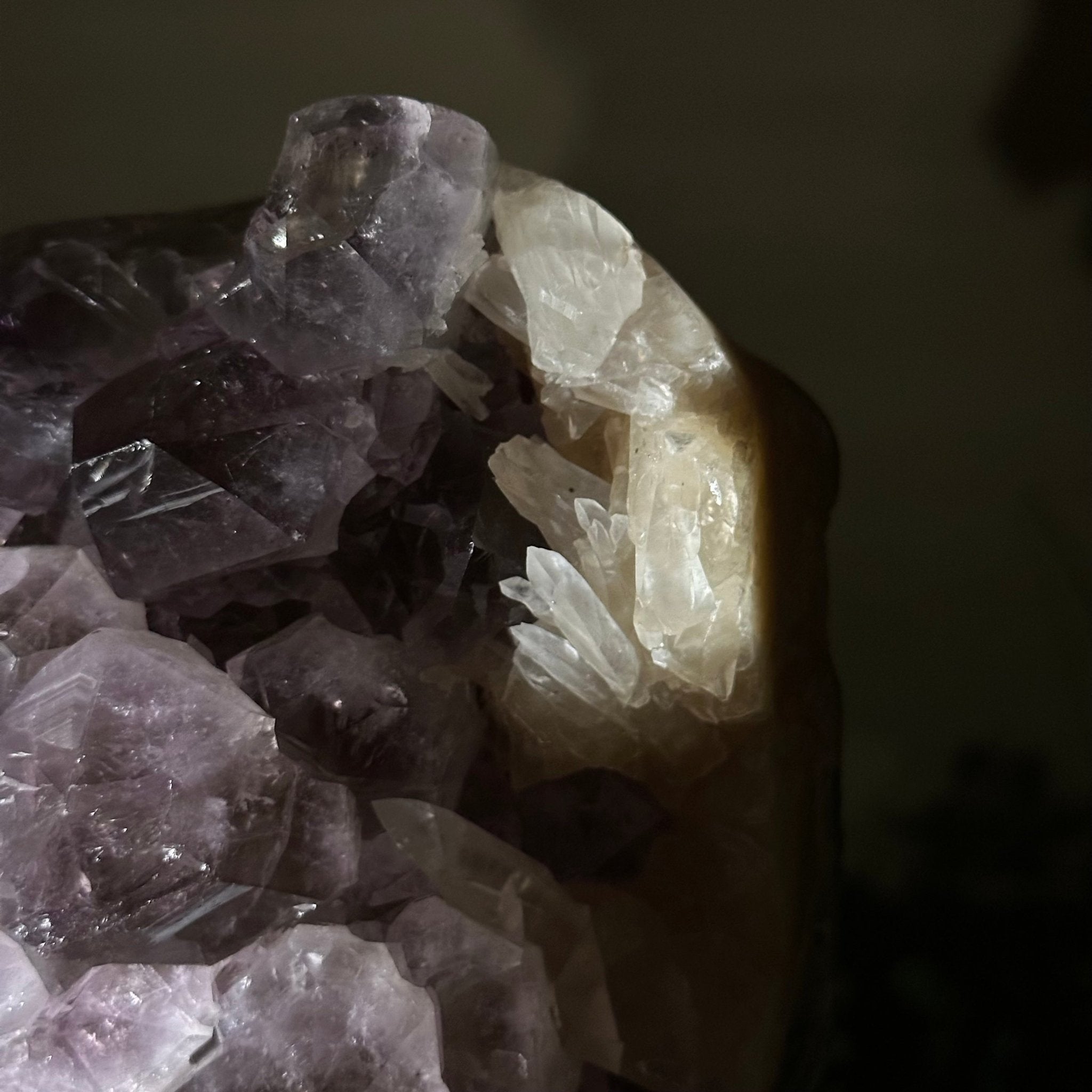 Amethyst Cluster on a Metal Base, 13 lbs & 9.9" Tall #5491 - 0215 - Brazil GemsBrazil GemsAmethyst Cluster on a Metal Base, 13 lbs & 9.9" Tall #5491 - 0215Clusters on Fixed Bases5491 - 0215