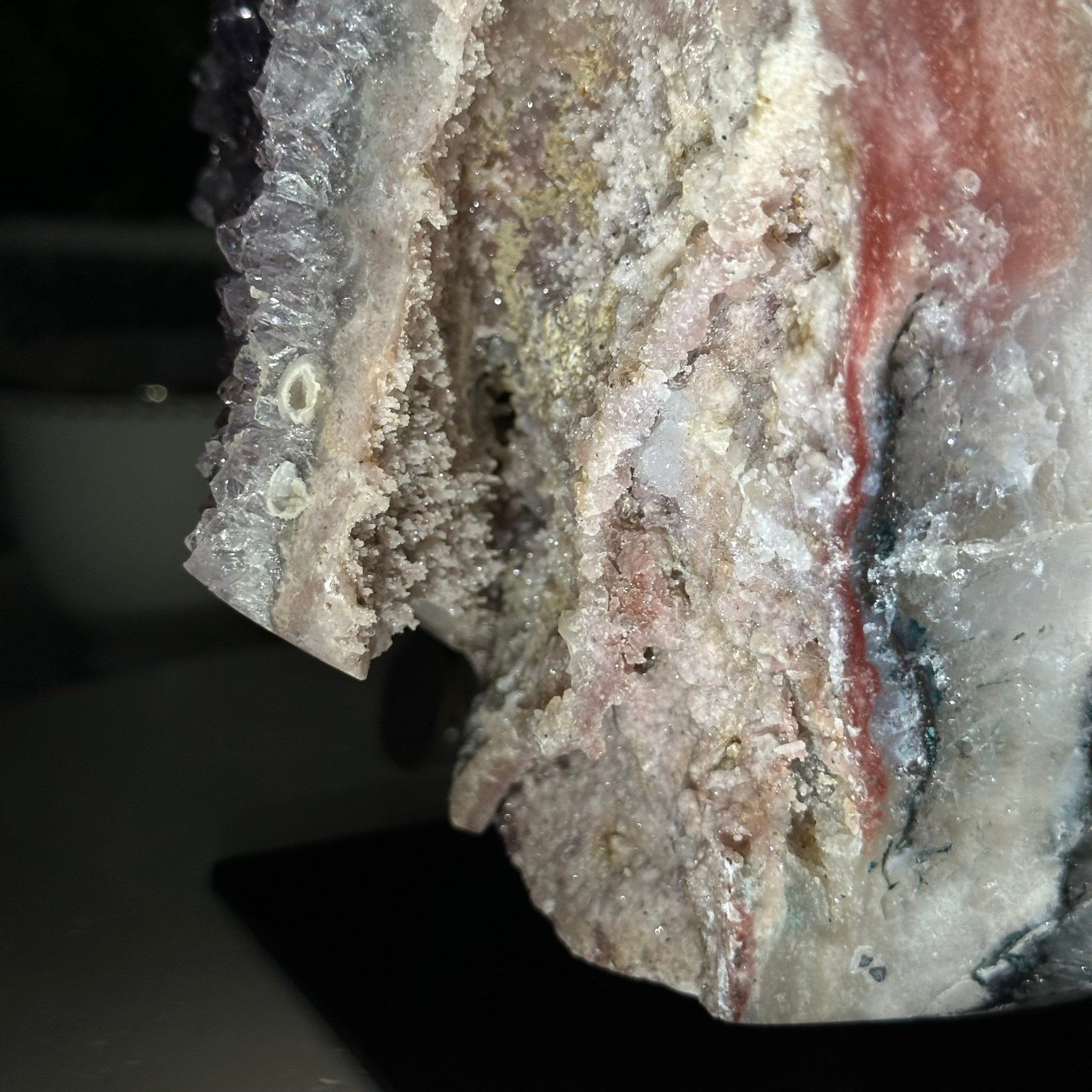 Amethyst Cluster on a Metal Base, 13.2 lbs & 9.1" Tall #5491 - 0216 - Brazil GemsBrazil GemsAmethyst Cluster on a Metal Base, 13.2 lbs & 9.1" Tall #5491 - 0216Clusters on Fixed Bases5491 - 0216