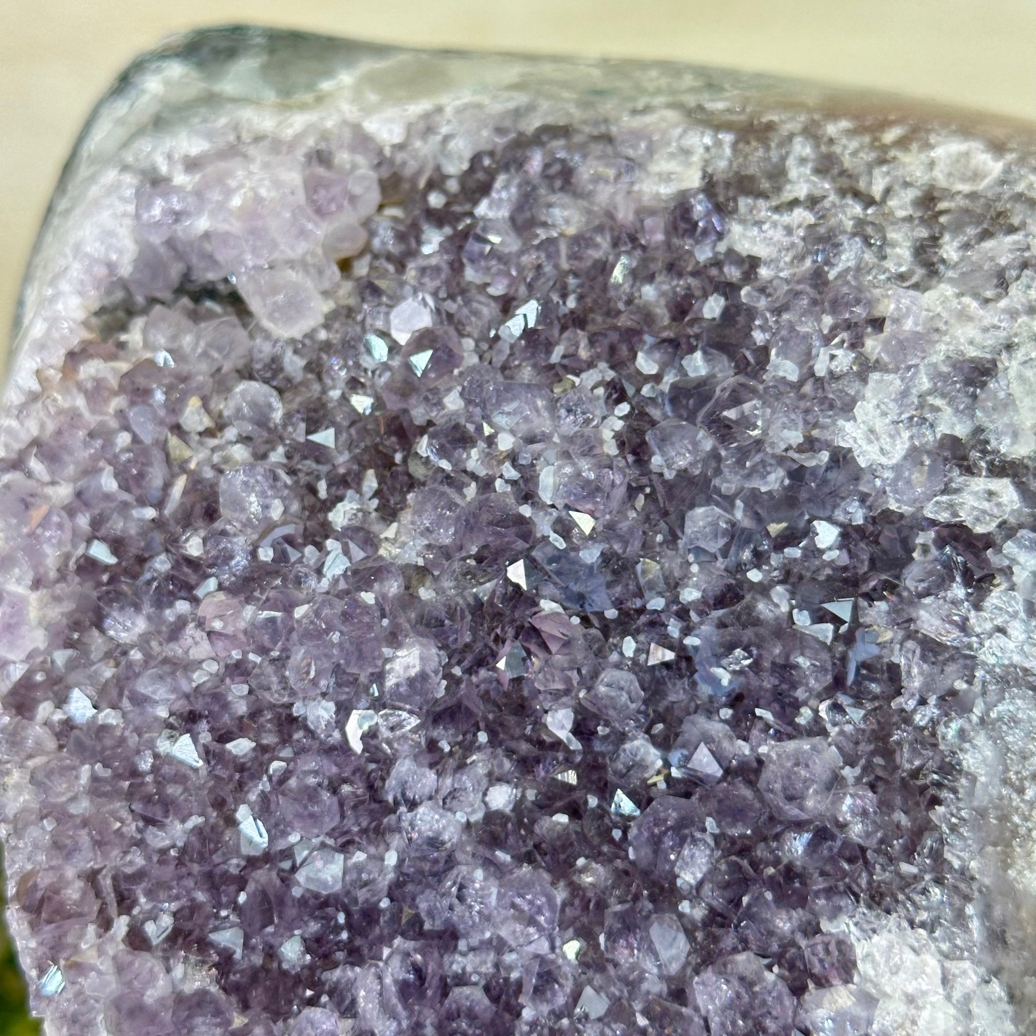 Amethyst Cluster on a Metal Base, 13.2 lbs & 9.1" Tall #5491 - 0216 - Brazil GemsBrazil GemsAmethyst Cluster on a Metal Base, 13.2 lbs & 9.1" Tall #5491 - 0216Clusters on Fixed Bases5491 - 0216