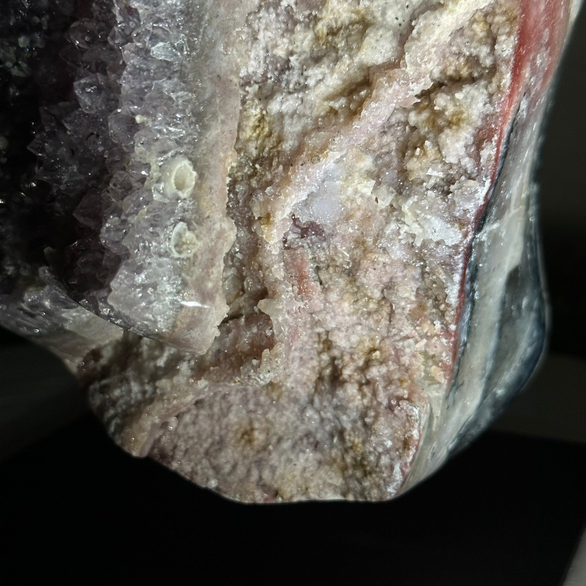 Amethyst Cluster on a Metal Base, 13.2 lbs & 9.1" Tall #5491 - 0216 - Brazil GemsBrazil GemsAmethyst Cluster on a Metal Base, 13.2 lbs & 9.1" Tall #5491 - 0216Clusters on Fixed Bases5491 - 0216