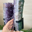 Amethyst Cluster on a Metal Base, 21.8 lbs & 13.2" Tall #5491 - 0242 - Brazil GemsBrazil GemsAmethyst Cluster on a Metal Base, 21.8 lbs & 13.2" Tall #5491 - 0242Clusters on Fixed Bases5491 - 0242