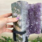 Amethyst Cluster on a Metal Base, 21.8 lbs & 13.2" Tall #5491 - 0242 - Brazil GemsBrazil GemsAmethyst Cluster on a Metal Base, 21.8 lbs & 13.2" Tall #5491 - 0242Clusters on Fixed Bases5491 - 0242