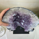 Amethyst Cluster on a Metal Base, 21.8 lbs & 13.2" Tall #5491 - 0242 - Brazil GemsBrazil GemsAmethyst Cluster on a Metal Base, 21.8 lbs & 13.2" Tall #5491 - 0242Clusters on Fixed Bases5491 - 0242