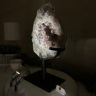Amethyst Cluster on a Metal Base, 23.8 lbs & 15.9" Tall, #5491 - 0217 - Brazil GemsBrazil GemsAmethyst Cluster on a Metal Base, 23.8 lbs & 15.9" Tall, #5491 - 0217Clusters on Fixed Bases5491 - 02107