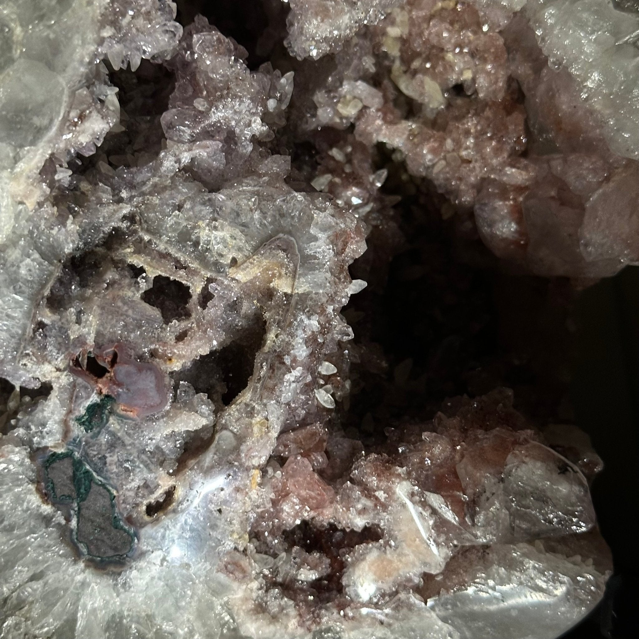 Amethyst Cluster on a Metal Base, 23.8 lbs & 15.9" Tall, #5491 - 0217 - Brazil GemsBrazil GemsAmethyst Cluster on a Metal Base, 23.8 lbs & 15.9" Tall, #5491 - 0217Clusters on Fixed Bases5491 - 02107
