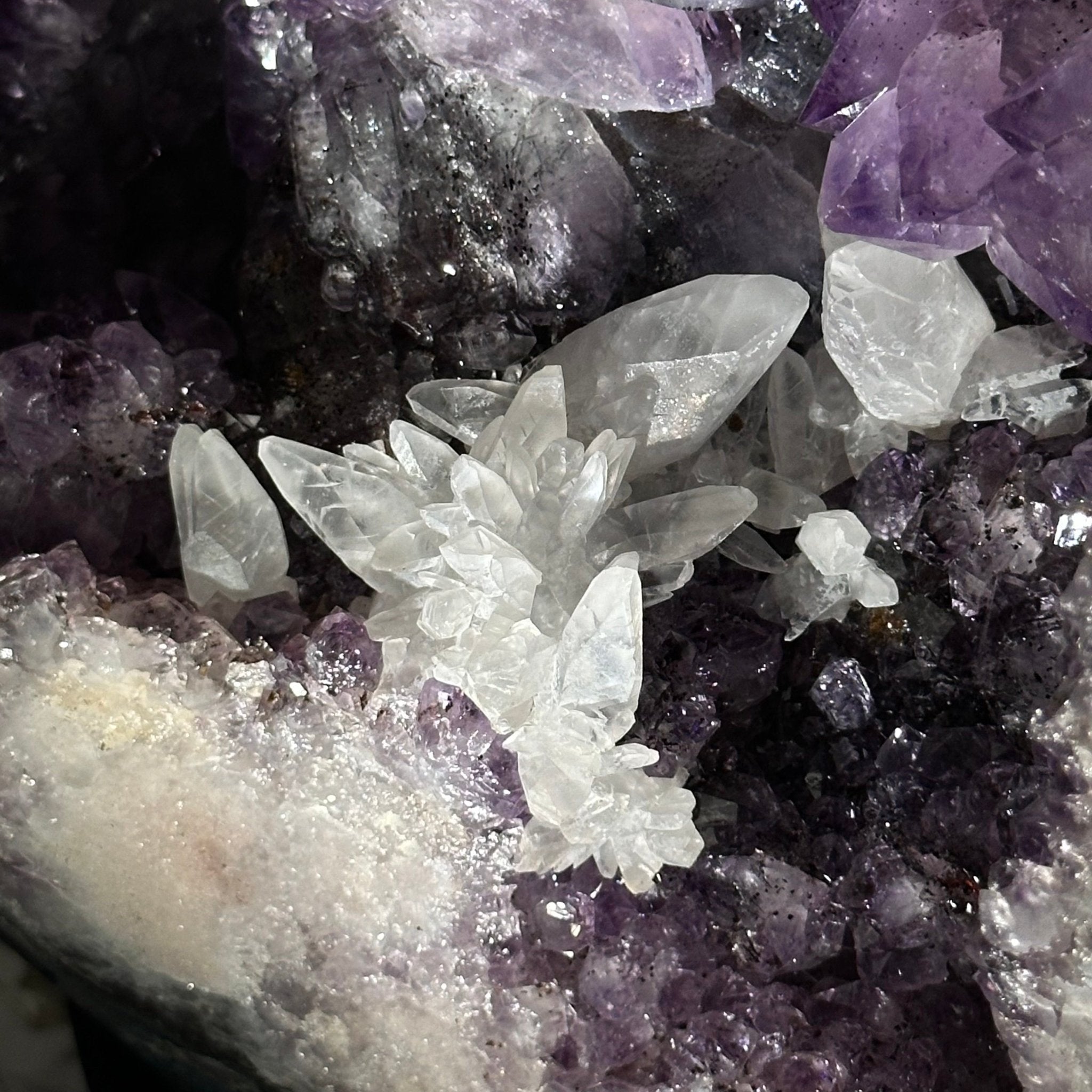 Amethyst Cluster on a Metal Base, 28.4 lbs & 17.5" Tall, #5491 - 0101 - Brazil GemsBrazil GemsAmethyst Cluster on a Metal Base, 28.4 lbs & 17.5" Tall, #5491 - 0101Clusters on Fixed Bases5491 - 0101