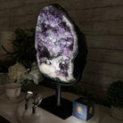 Amethyst Cluster on a Metal Base, 28.4 lbs & 17.5" Tall, #5491 - 0101 - Brazil GemsBrazil GemsAmethyst Cluster on a Metal Base, 28.4 lbs & 17.5" Tall, #5491 - 0101Clusters on Fixed Bases5491 - 0101