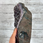 Amethyst Cluster on a Metal Base, 28.8 lbs & 22.5" Tall, #5491 - 0102 - Brazil GemsBrazil GemsAmethyst Cluster on a Metal Base, 28.8 lbs & 22.5" Tall, #5491 - 0102Clusters on Fixed Bases5491 - 0102