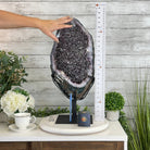 Amethyst Cluster on a Metal Base, 28.8 lbs & 22.5" Tall, #5491 - 0102 - Brazil GemsBrazil GemsAmethyst Cluster on a Metal Base, 28.8 lbs & 22.5" Tall, #5491 - 0102Clusters on Fixed Bases5491 - 0102