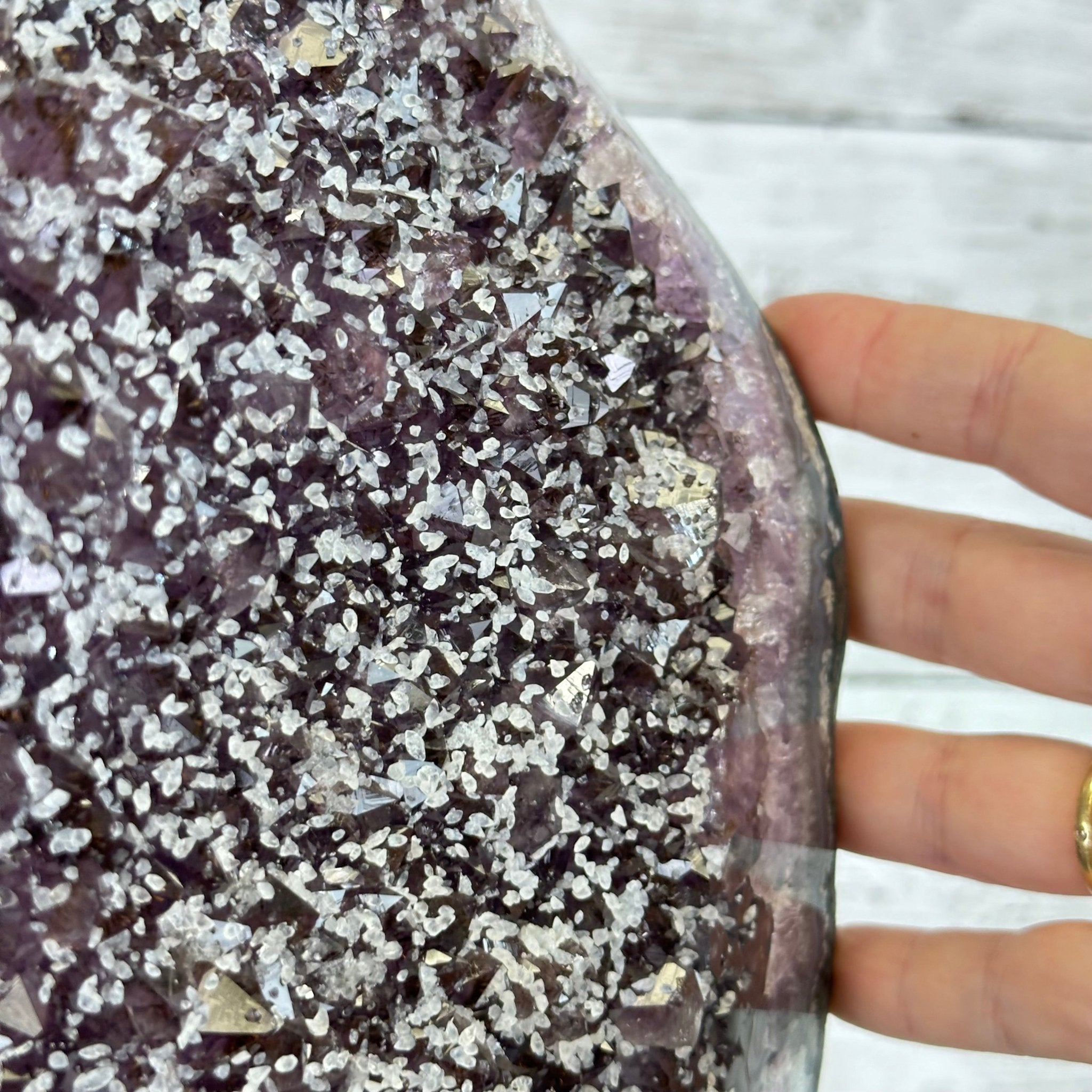 Amethyst Cluster on a Metal Base, 28.8 lbs & 22.5" Tall, #5491 - 0102 - Brazil GemsBrazil GemsAmethyst Cluster on a Metal Base, 28.8 lbs & 22.5" Tall, #5491 - 0102Clusters on Fixed Bases5491 - 0102