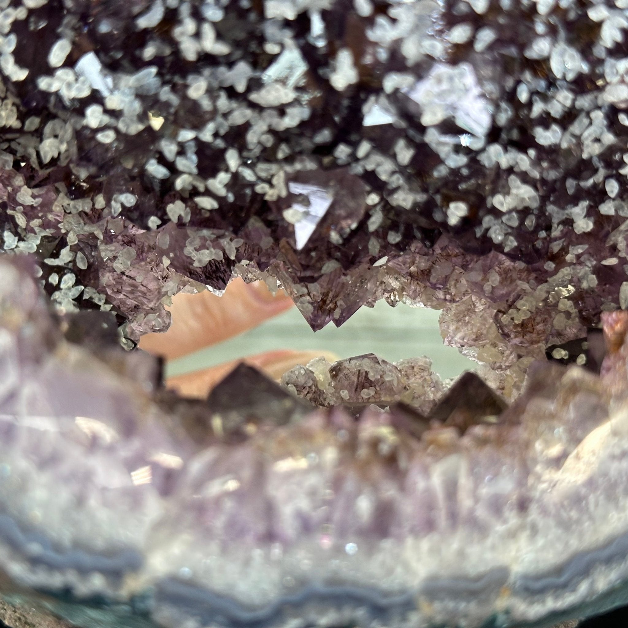 Amethyst Cluster on a Metal Base, 28.8 lbs & 22.5" Tall, #5491 - 0102 - Brazil GemsBrazil GemsAmethyst Cluster on a Metal Base, 28.8 lbs & 22.5" Tall, #5491 - 0102Clusters on Fixed Bases5491 - 0102