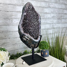 Amethyst Cluster on a Metal Base, 28.8 lbs & 22.5" Tall, #5491 - 0102 - Brazil GemsBrazil GemsAmethyst Cluster on a Metal Base, 28.8 lbs & 22.5" Tall, #5491 - 0102Clusters on Fixed Bases5491 - 0102