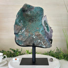 Amethyst Cluster on a Metal Base, 29.3 lbs & 16.6" Tall #5491 - 0244 - Brazil GemsBrazil GemsAmethyst Cluster on a Metal Base, 29.3 lbs & 16.6" Tall #5491 - 0244Clusters on Fixed Bases5491 - 0244