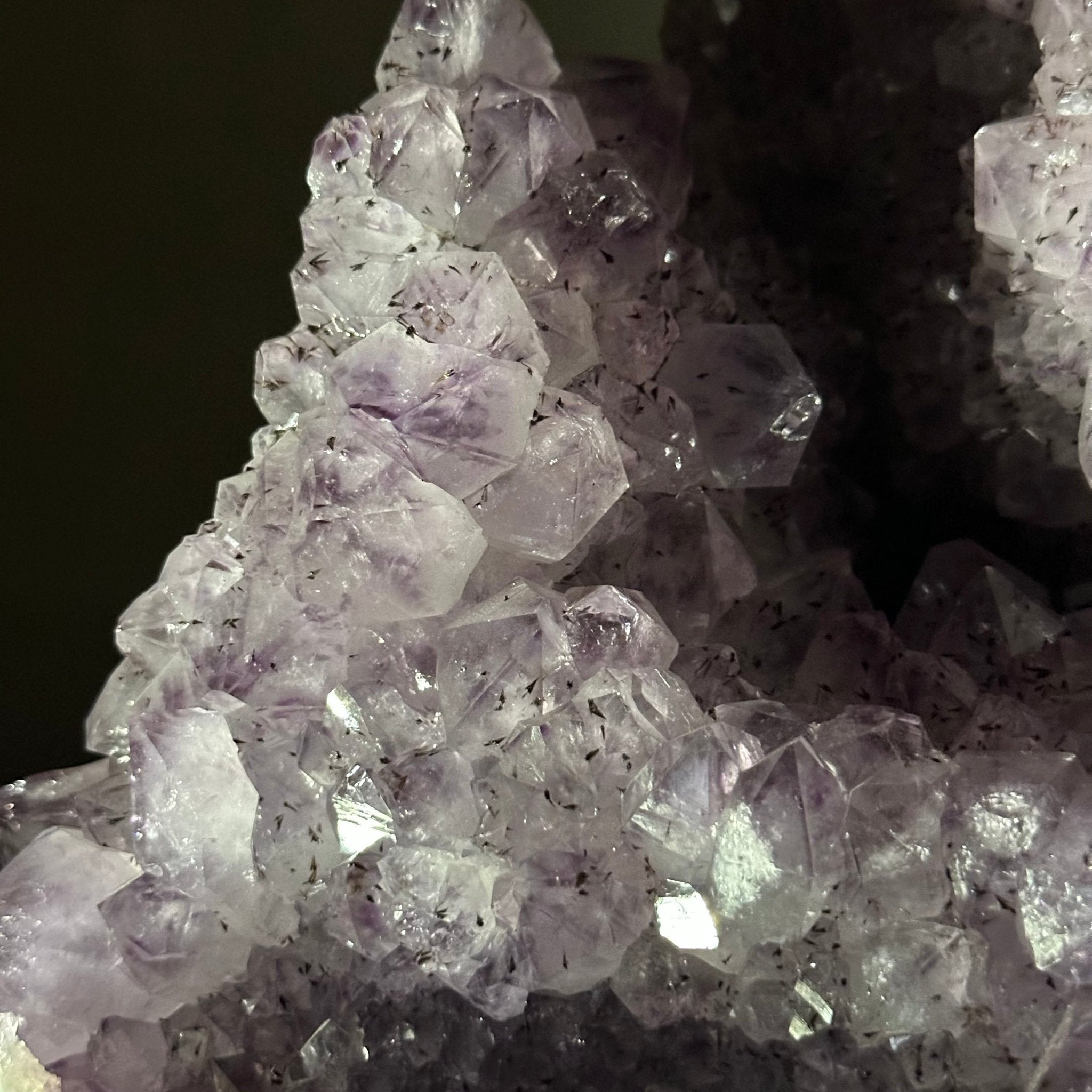 Amethyst Cluster on a Metal Base, 29.3 lbs & 16.6" Tall #5491 - 0244 - Brazil GemsBrazil GemsAmethyst Cluster on a Metal Base, 29.3 lbs & 16.6" Tall #5491 - 0244Clusters on Fixed Bases5491 - 0244