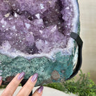 Amethyst Cluster on a Metal Base, 29.3 lbs & 16.6" Tall #5491 - 0244 - Brazil GemsBrazil GemsAmethyst Cluster on a Metal Base, 29.3 lbs & 16.6" Tall #5491 - 0244Clusters on Fixed Bases5491 - 0244