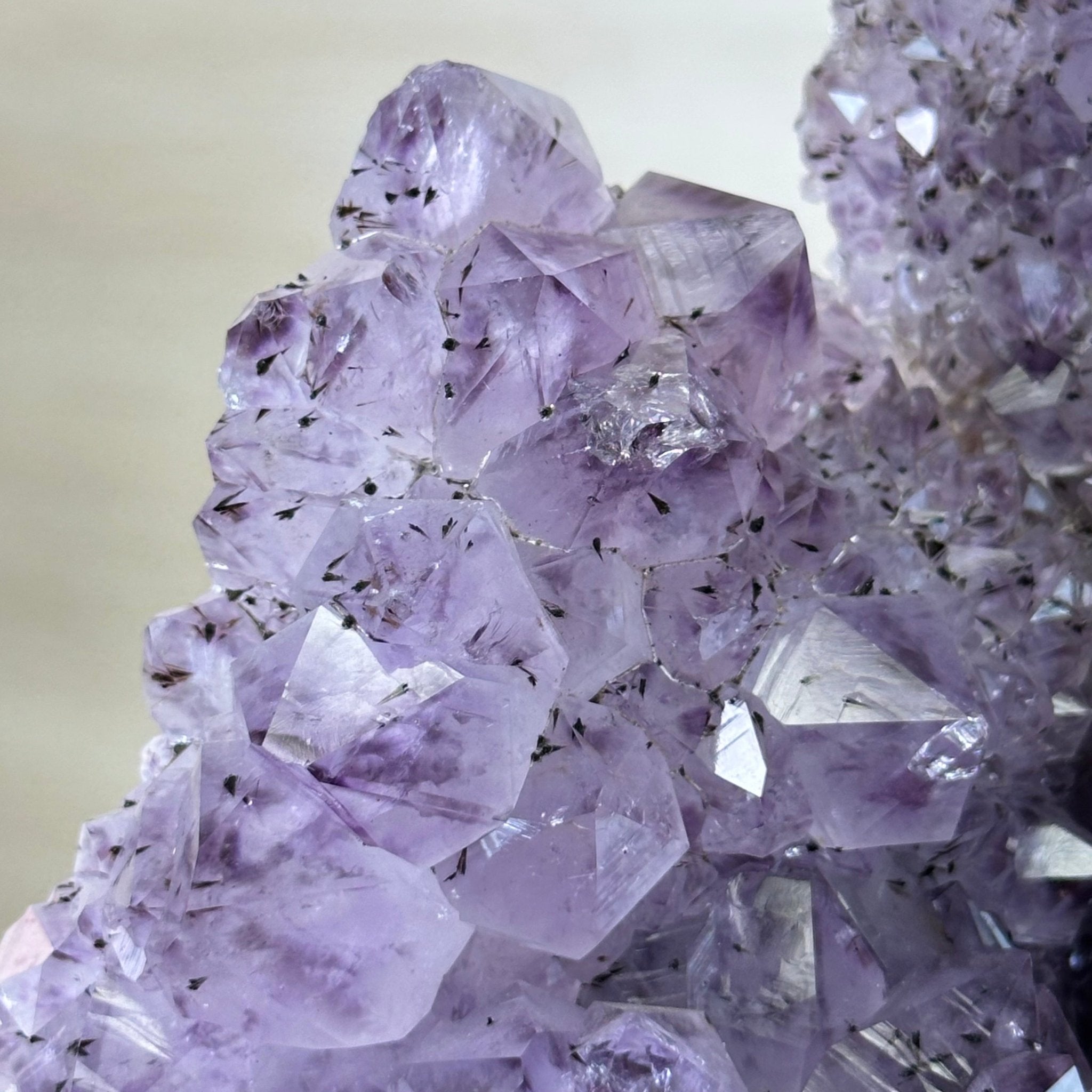 Amethyst Cluster on a Metal Base, 29.3 lbs & 16.6" Tall #5491 - 0244 - Brazil GemsBrazil GemsAmethyst Cluster on a Metal Base, 29.3 lbs & 16.6" Tall #5491 - 0244Clusters on Fixed Bases5491 - 0244